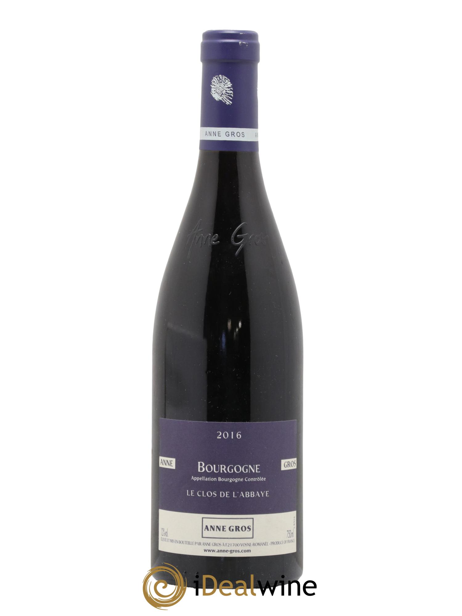 Bourgogne Le Clos de l'Abbaye Anne Gros 2016 - Lot de 1 bouteille - 0