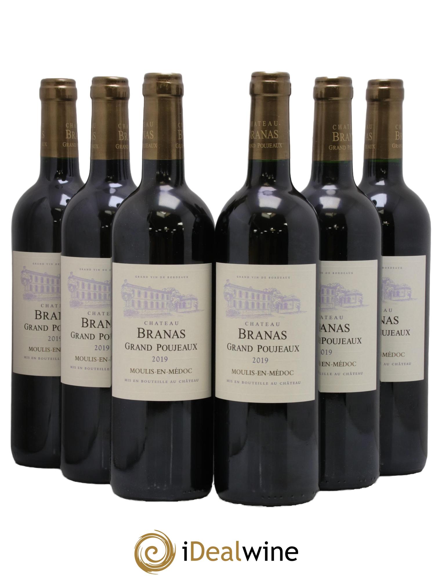 Château Branas Grand Poujeaux Cru Bourgeois 2019 - Posten von 6 Flaschen - 0