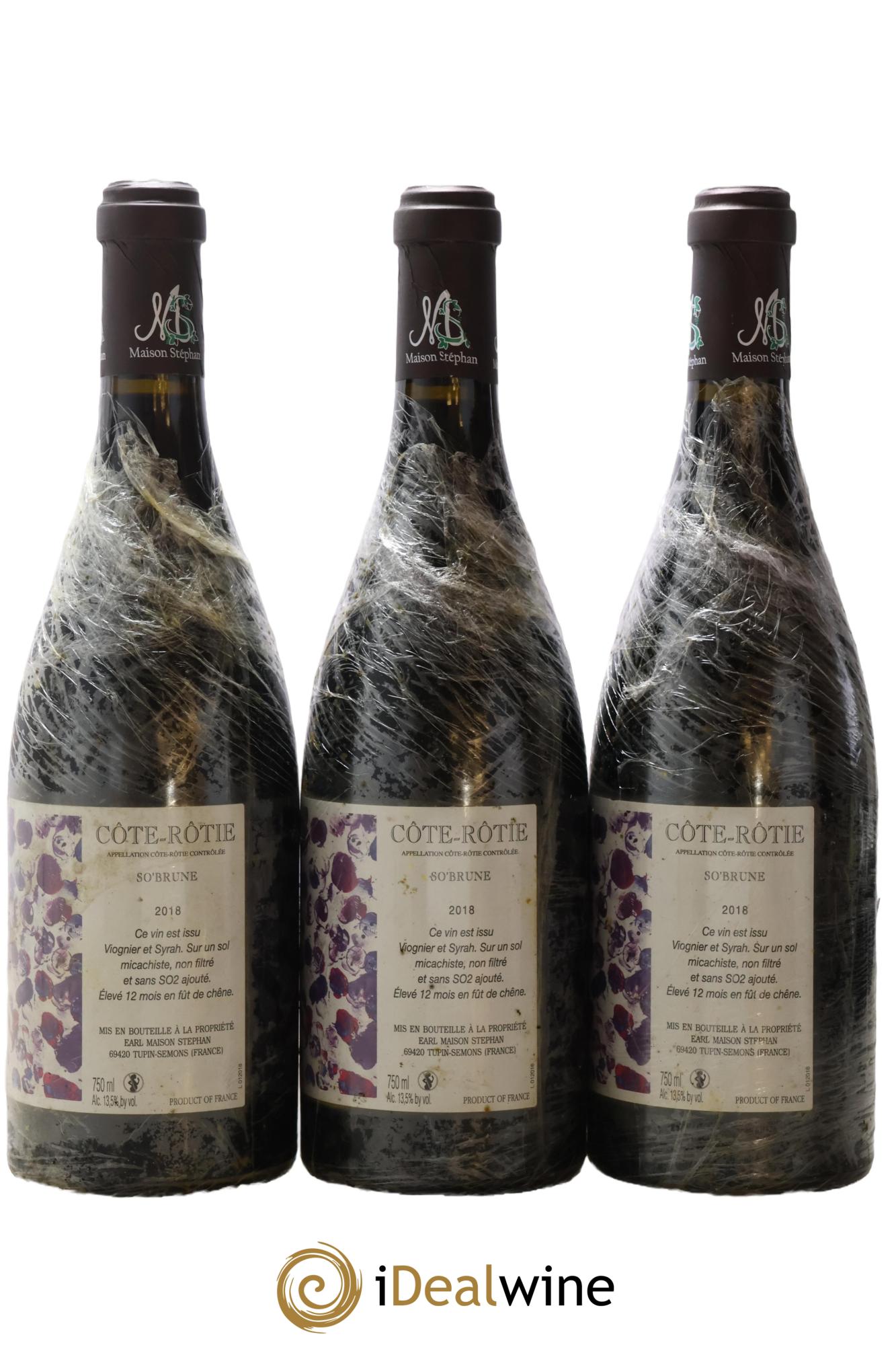 Côte-Rôtie So'Brune Jean-Michel Stephan 2018 - Lot of 3 bottles - 0