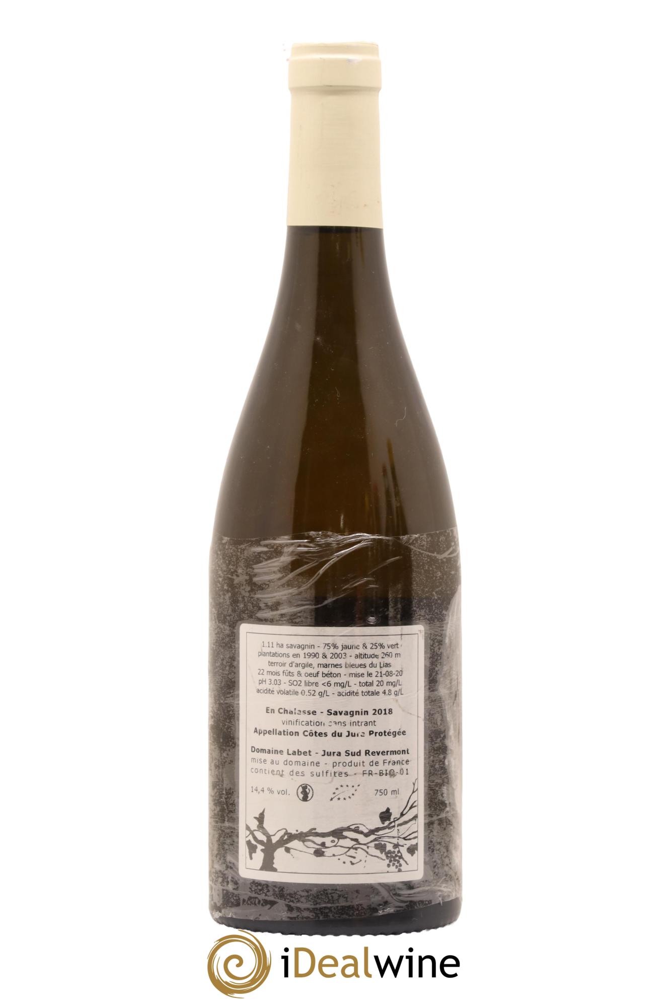 Côtes du Jura Fleur de Savagnin En Chalasse Romain - Julien - Charline Labet 2018 - Lot de 1 bouteille - 1