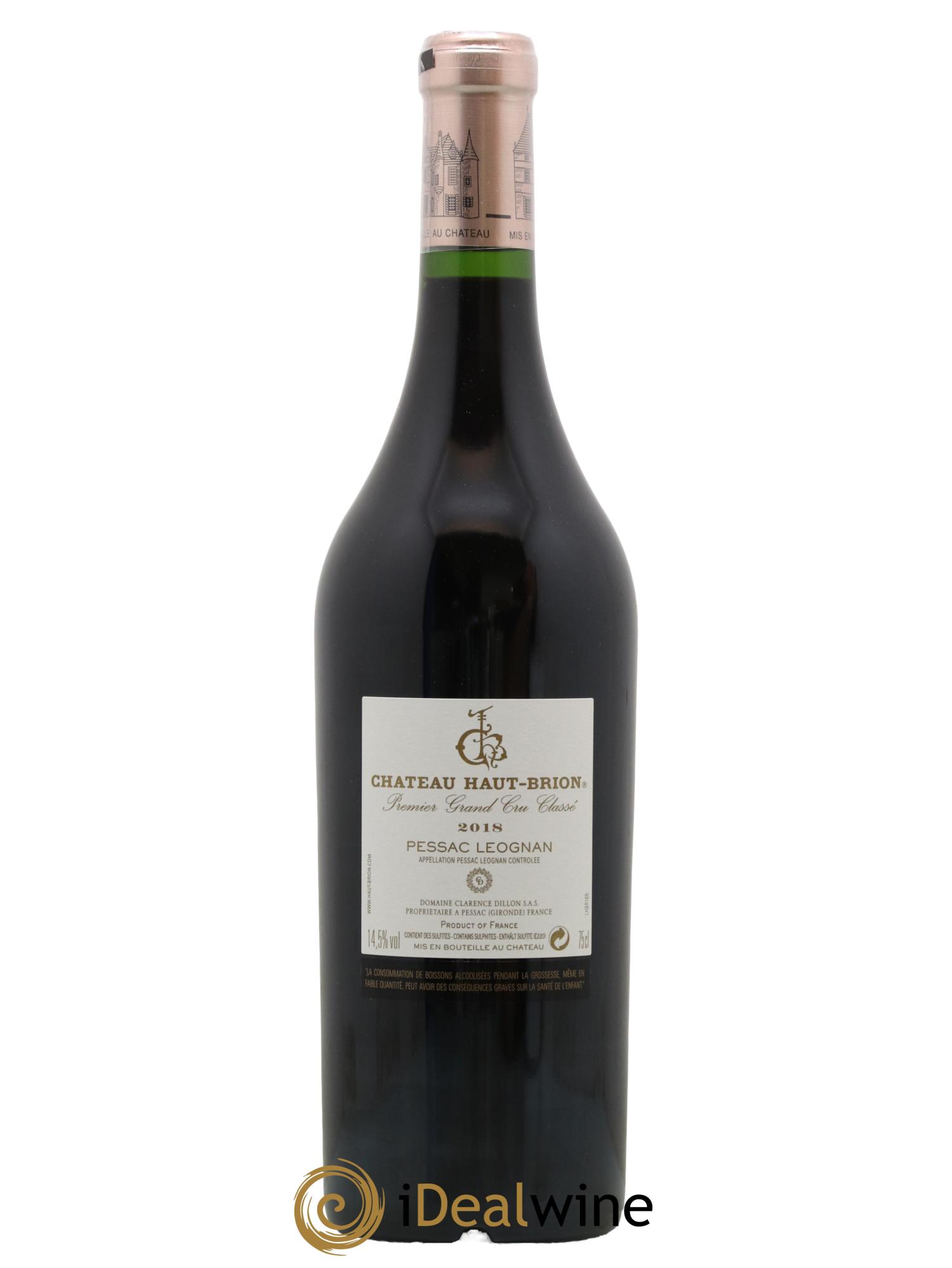 Château Haut Brion 1er Grand Cru Classé 2018 - Lot de 1 bouteille - 1