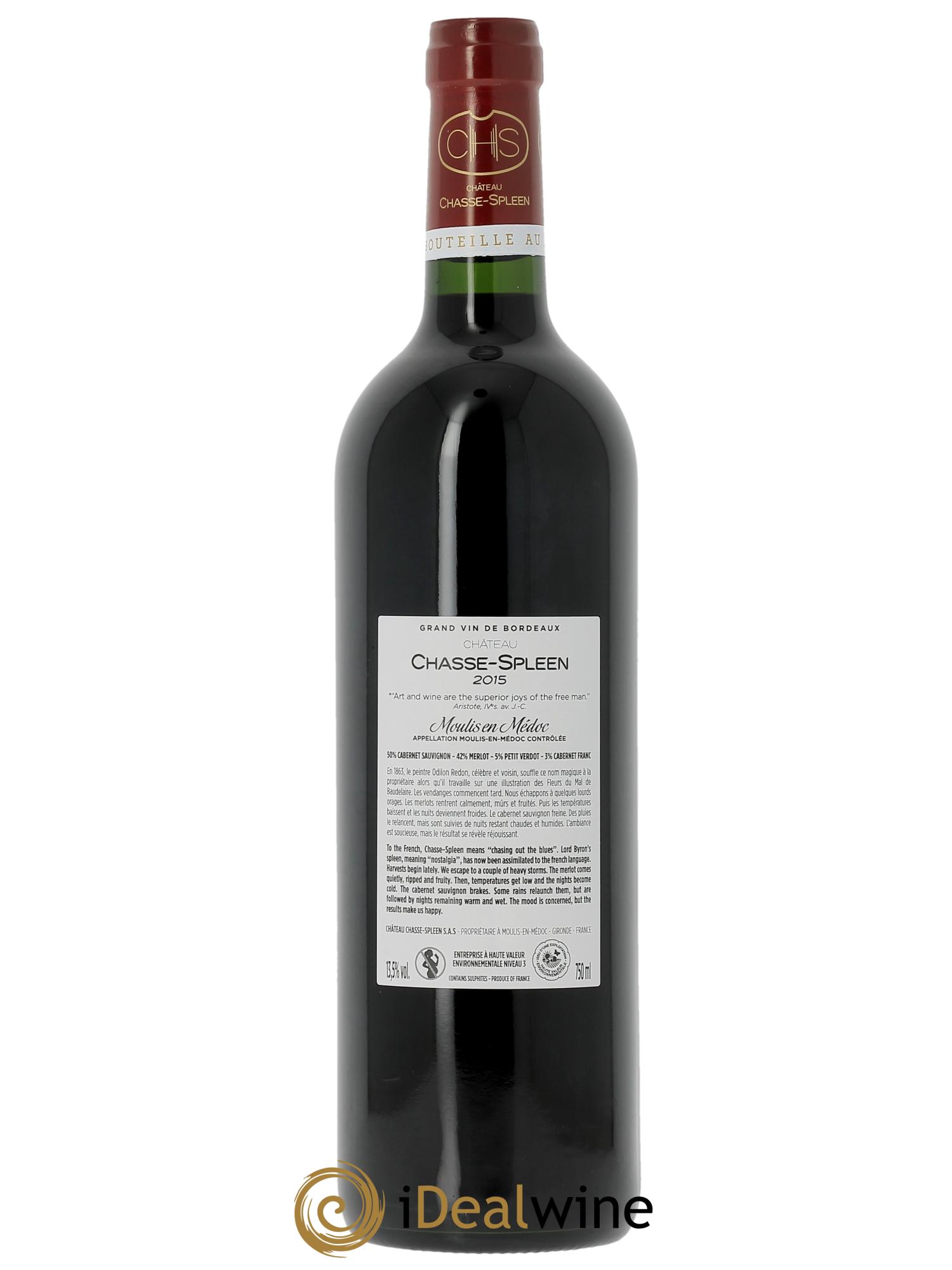 Château Chasse Spleen 2015 - Lotto di 1 bottiglia - 1