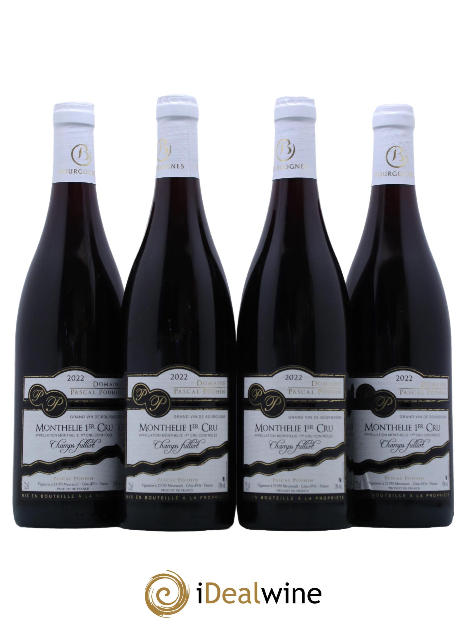 Monthélie 1er Cru Les Champs Fulliot Pascal Pouhin 2022 - Lot de 4 bouteilles - 0