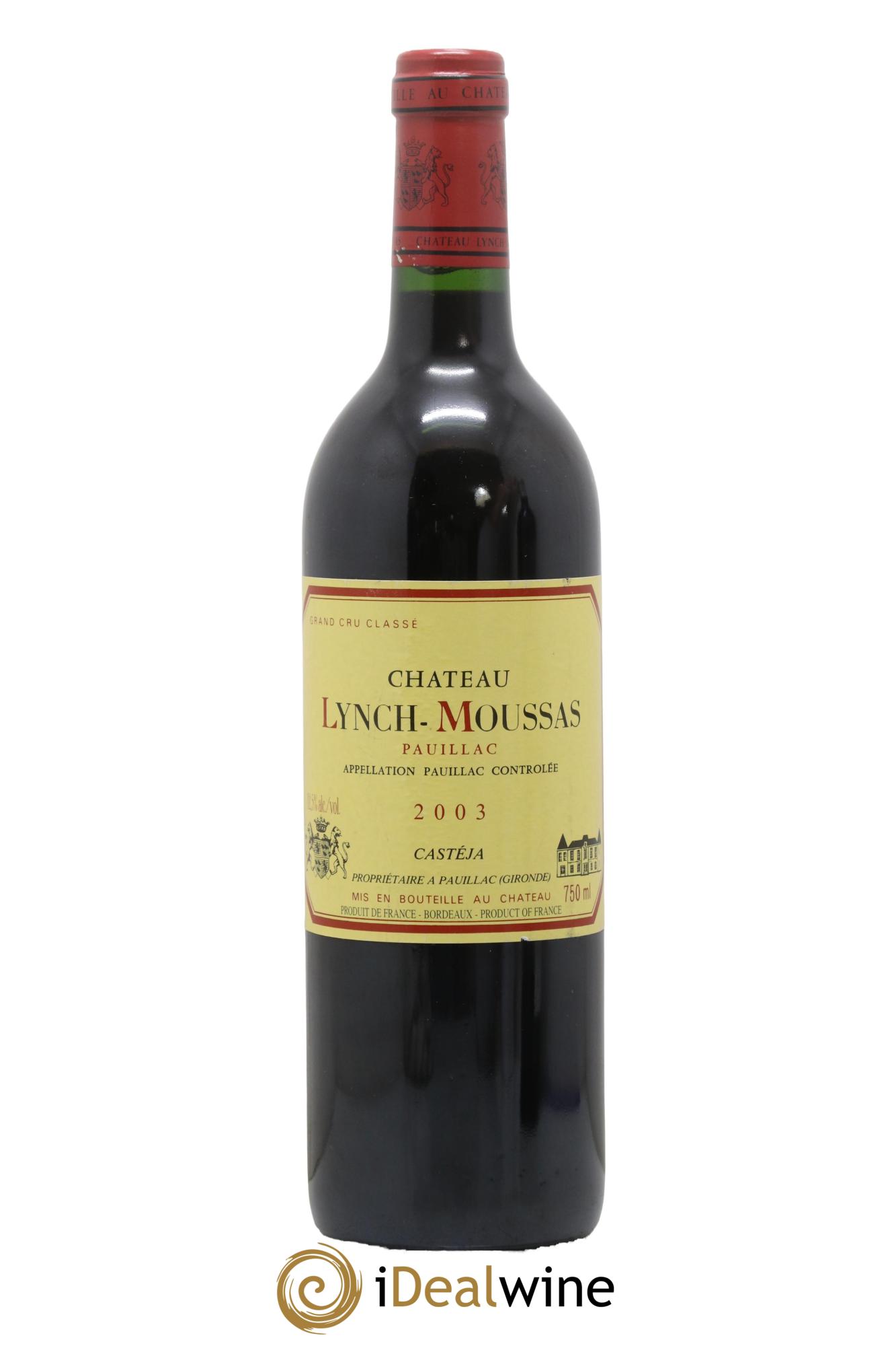 Château Lynch Moussas 5ème Grand Cru Classé 2003 - Lot de 1 bouteille - 0