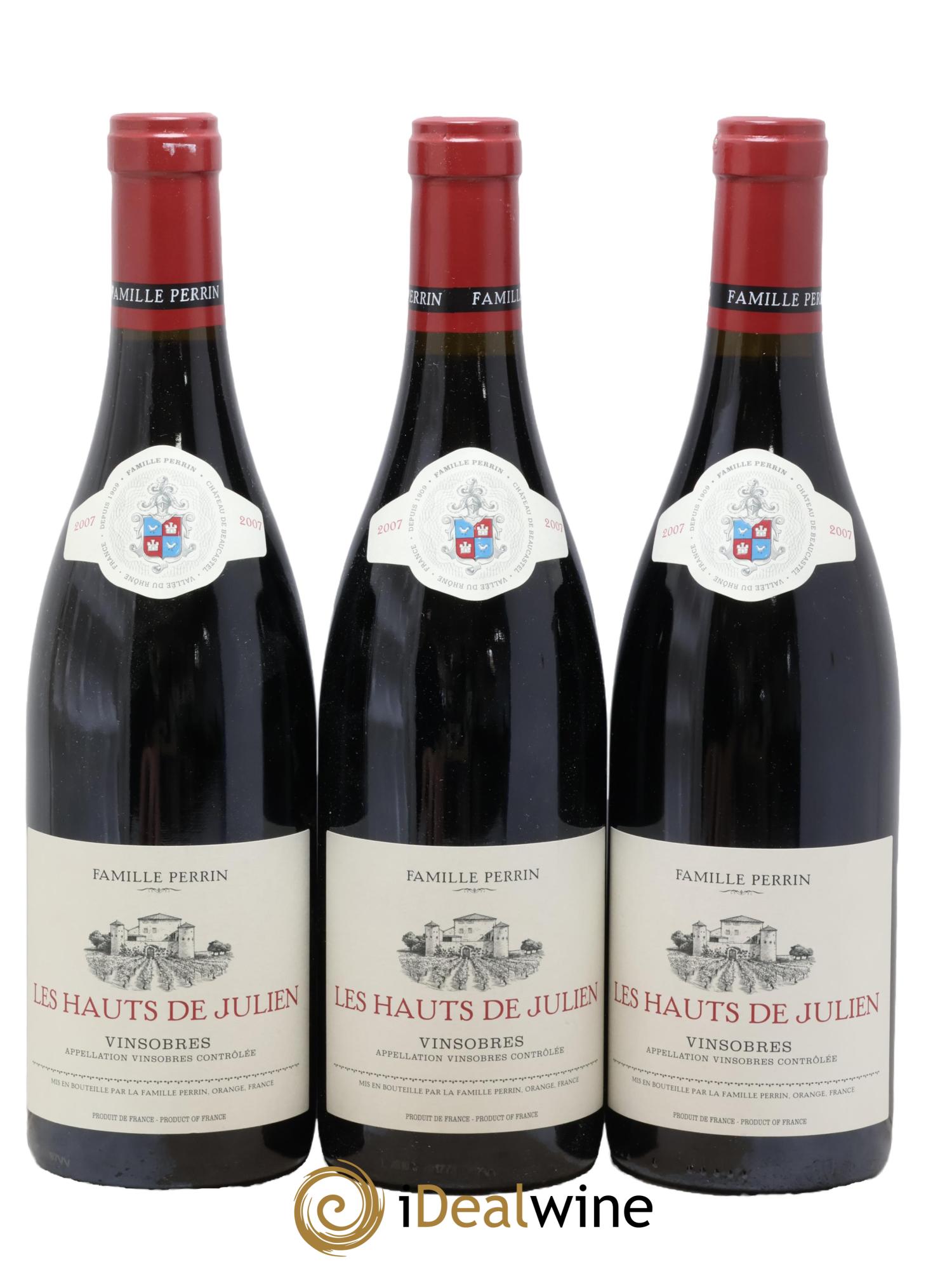 Vinsobres Les Hauts de Julien Vignobles Perrin 2007 - Lot de 3 bouteilles - 0