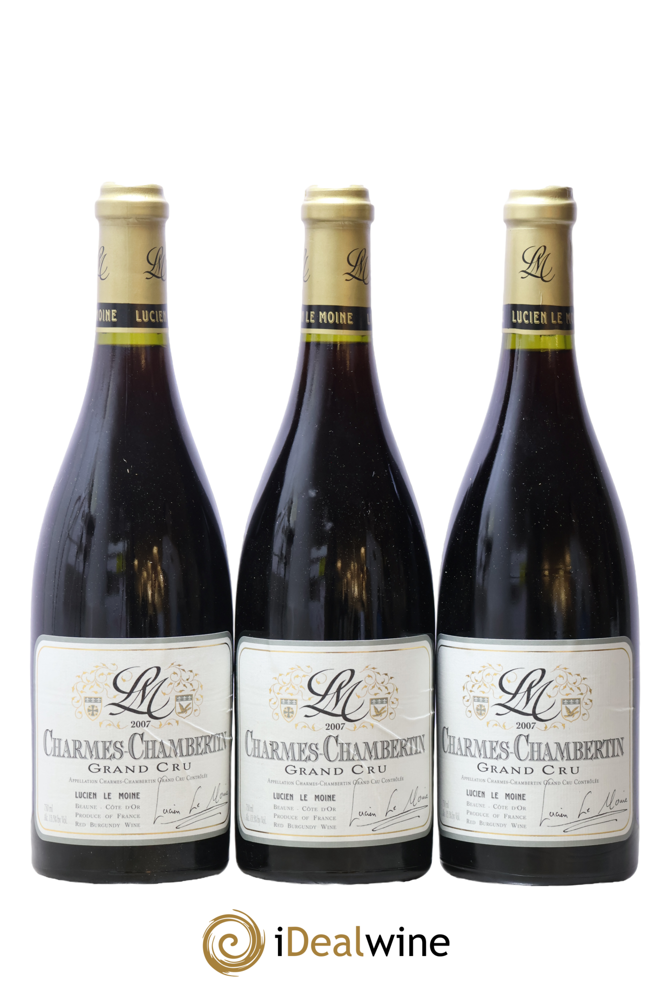 Charmes-Chambertin Grand Cru Lucien Le Moine 2007 - Posten von 3 Flaschen - 0