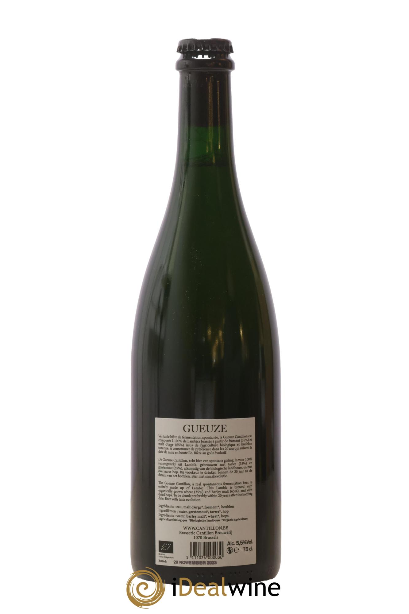 Bière Gueuze Cantillon Lambic Bio new label (bottled 2023) - Lot de 1 bouteille - 1