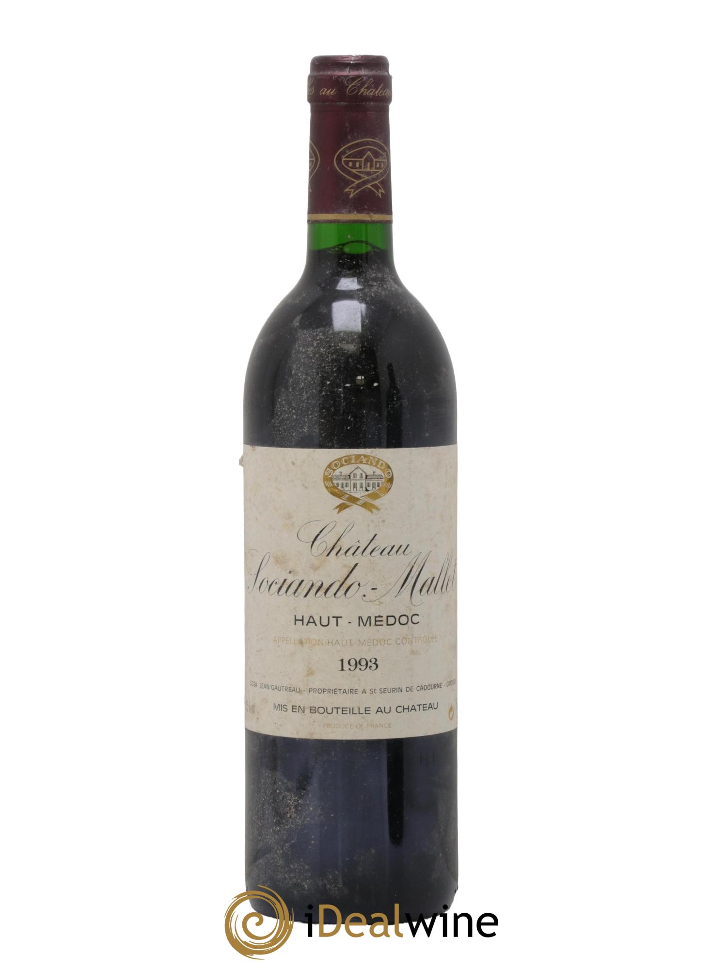 Château Sociando Mallet 1993 - Lot de 1 bouteille - 0