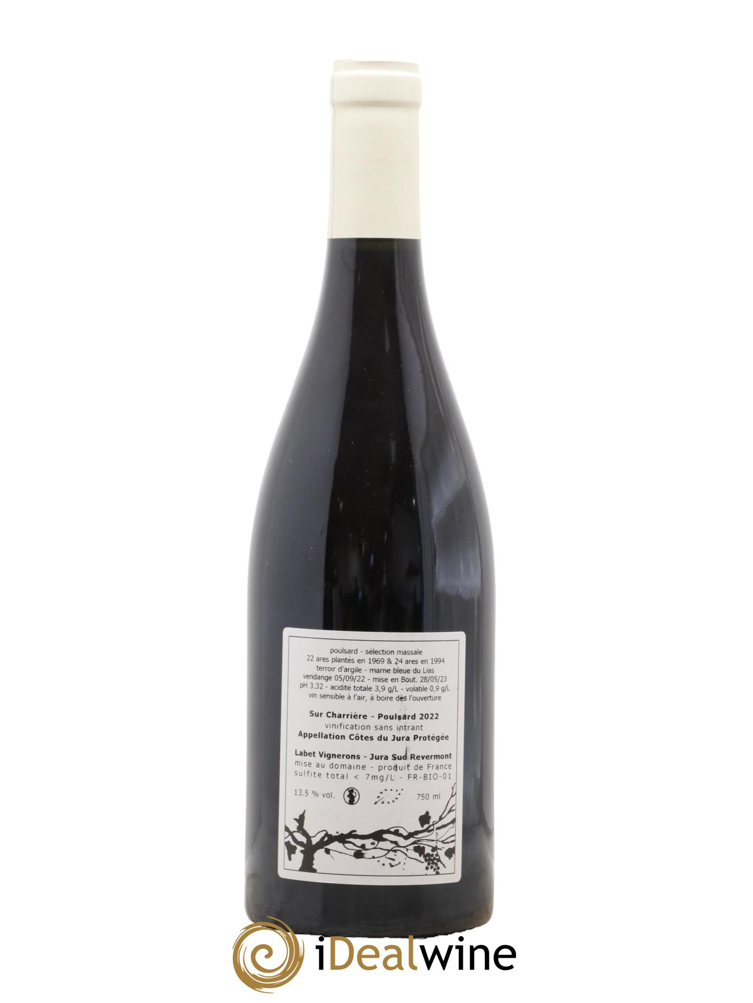 Côtes du Jura Poulsard Sur Charrière Romain - Julien - Charline Labet 2022 - Lot de 1 bouteille - 1