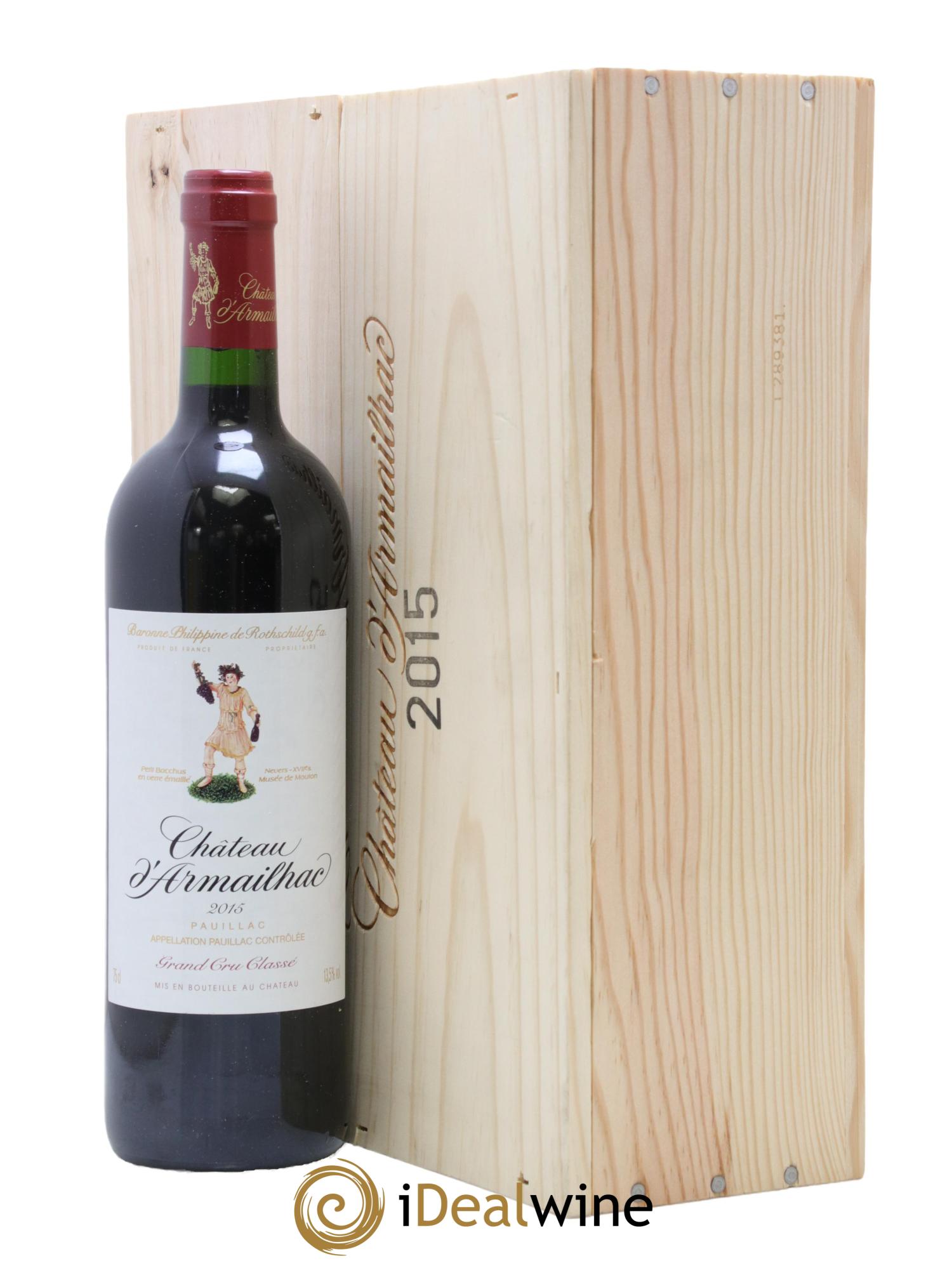 Château d' Armailhac - Mouton Baron(ne) Philippe 5ème Grand Cru Classé 2015 - Lot de 3 bouteilles - 1