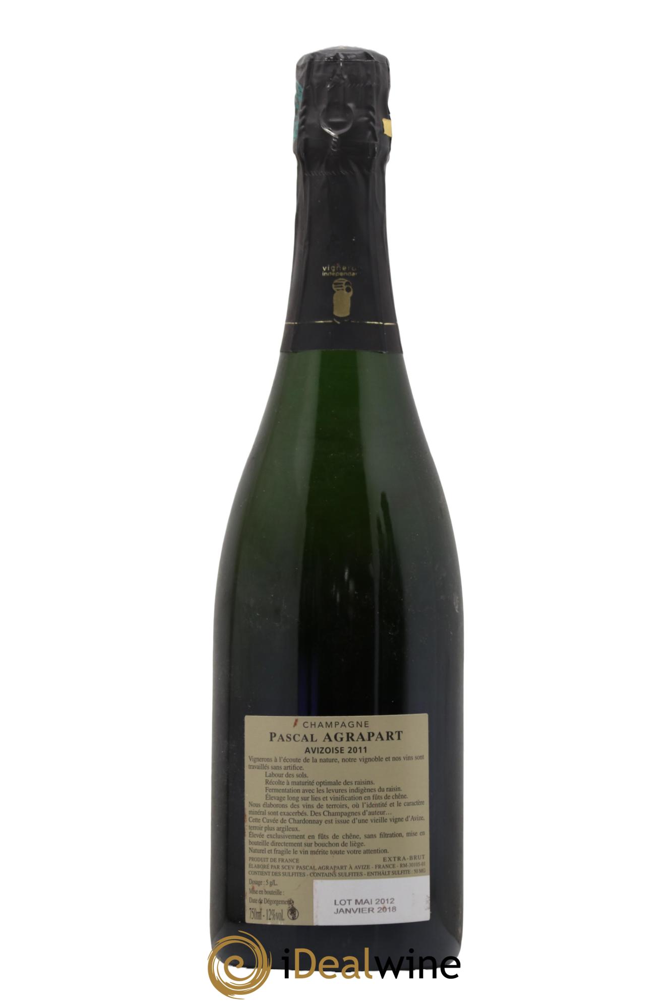 Avizoise Blanc de Blancs Brut Nature Pascal Agrapart  2011 - Posten von 1 Flasche - 1