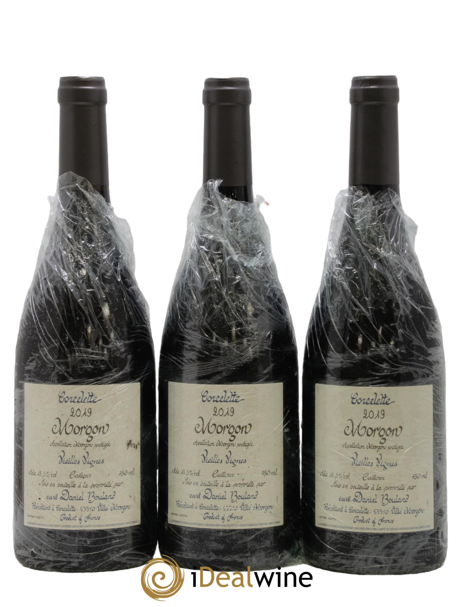 Morgon Corcelette Vieilles Vignes Cailloux Daniel Bouland (Domaine) 2019 - Lot de 3 bouteilles - 0