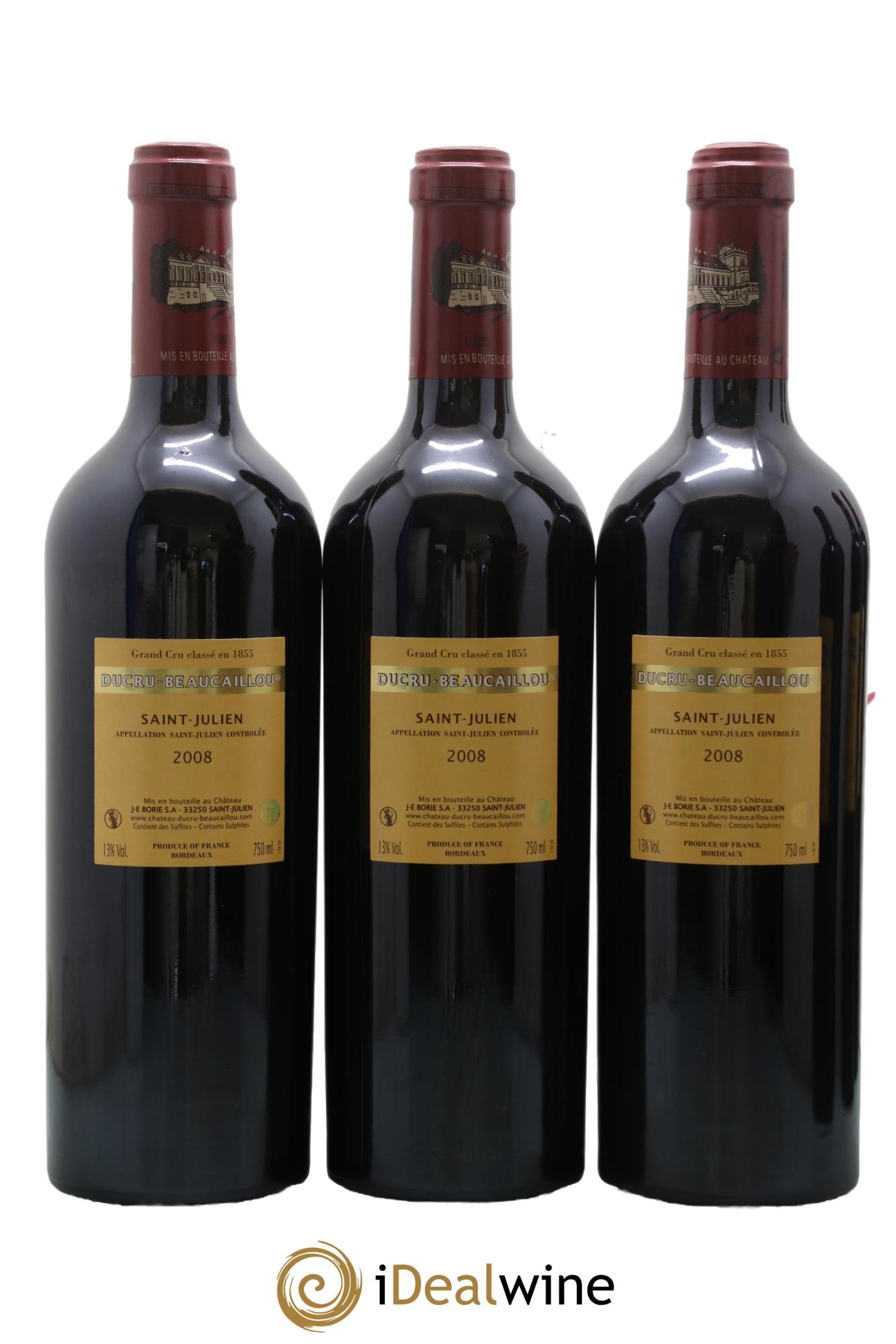 Château Ducru Beaucaillou 2ème Grand Cru Classé 2008 - Lot de 6 bouteilles - 4