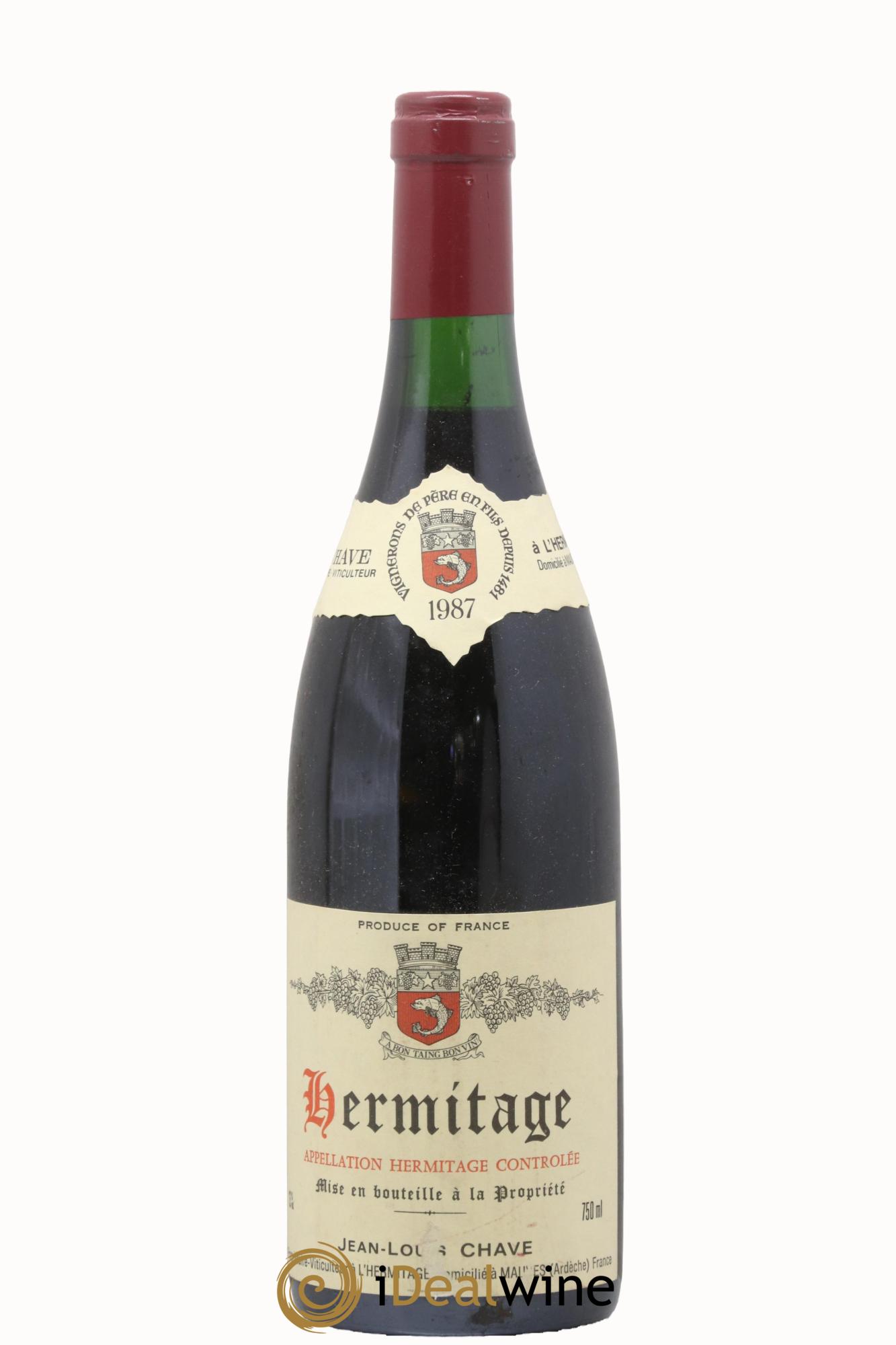 Hermitage Jean-Louis Chave 1987 - Lot de 1 bouteille - 0