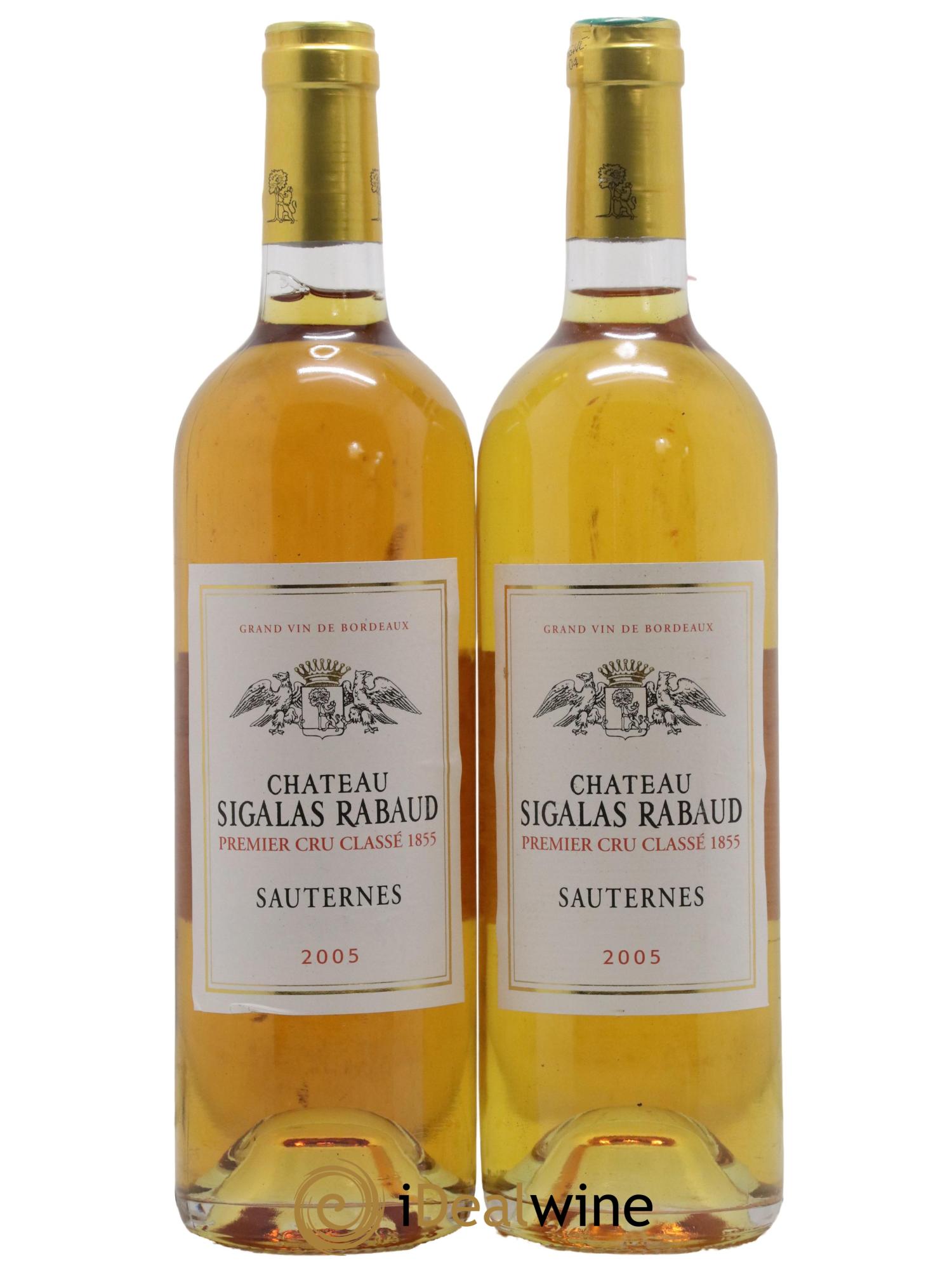 Château Sigalas Rabaud 1er Grand Cru Classé 2005 - Lotto di 2 bottiglie - 0