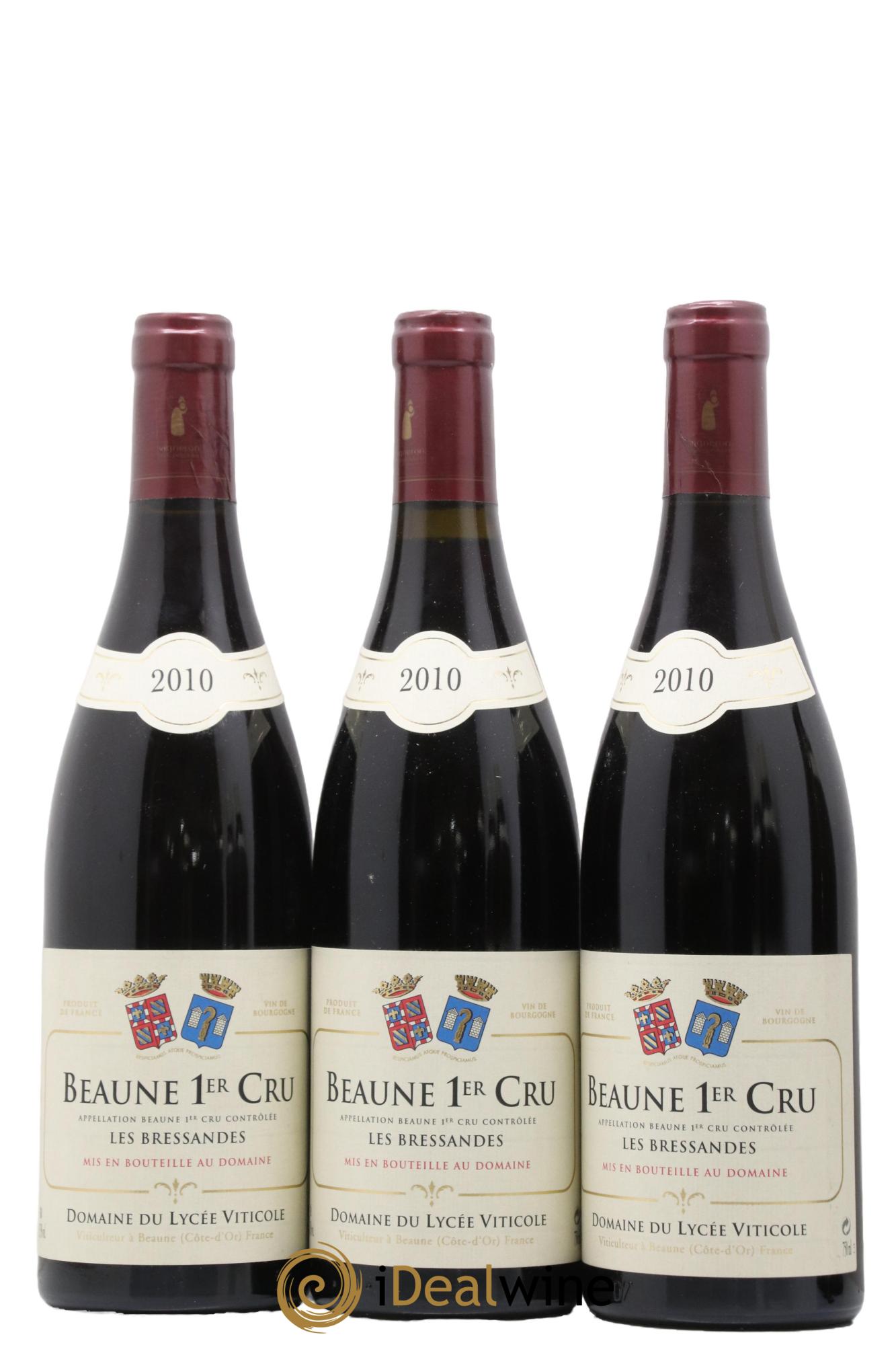 Beaune 1er Cru Les Bressandes Lycée Viticole 2010 - Lot de 3 bouteilles - 0