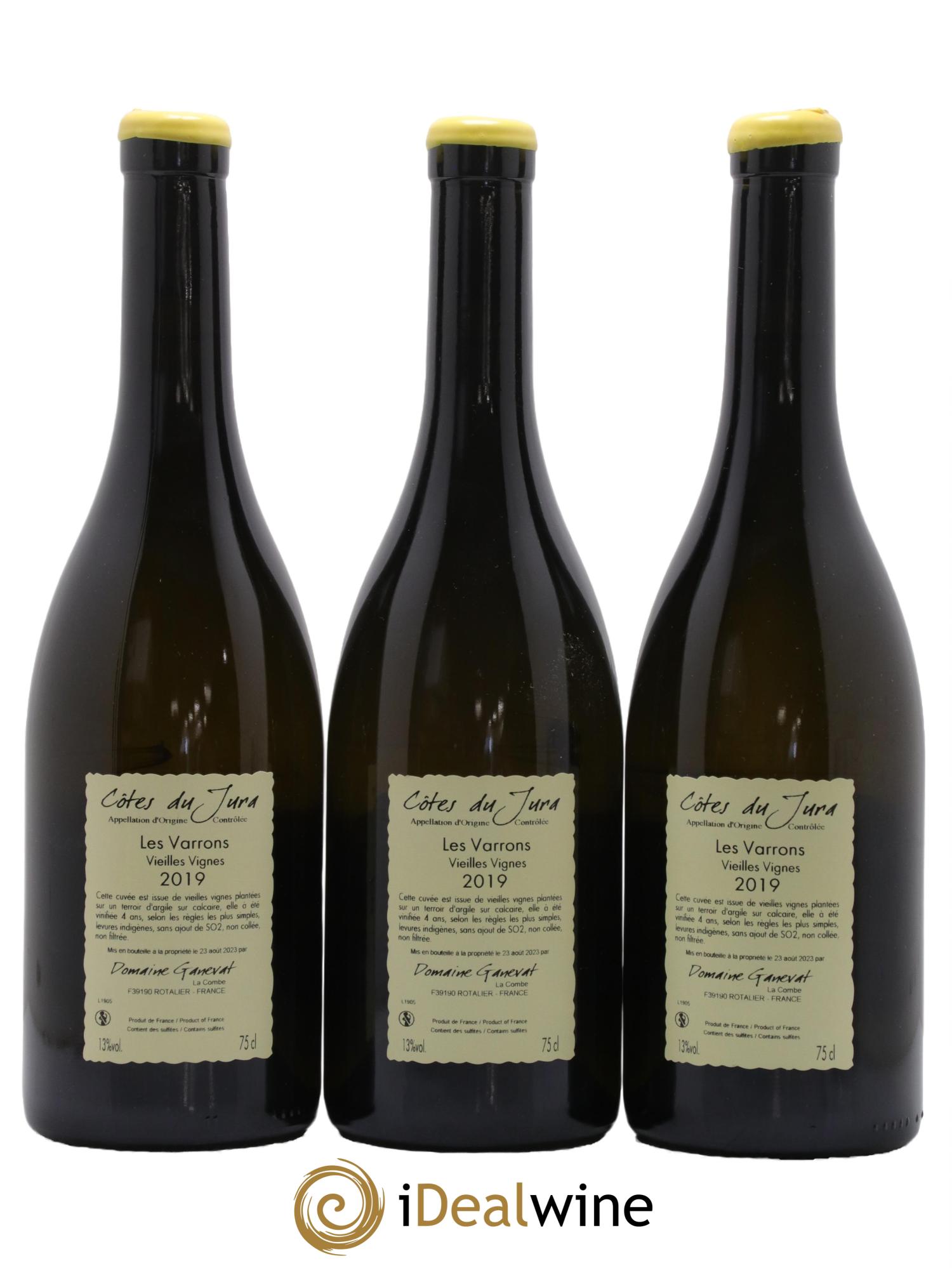 Côtes du Jura Les Varrons Vieilles Vignes Jean-François Ganevat (Domaine) 2019 - Lot de 3 bouteilles - 1