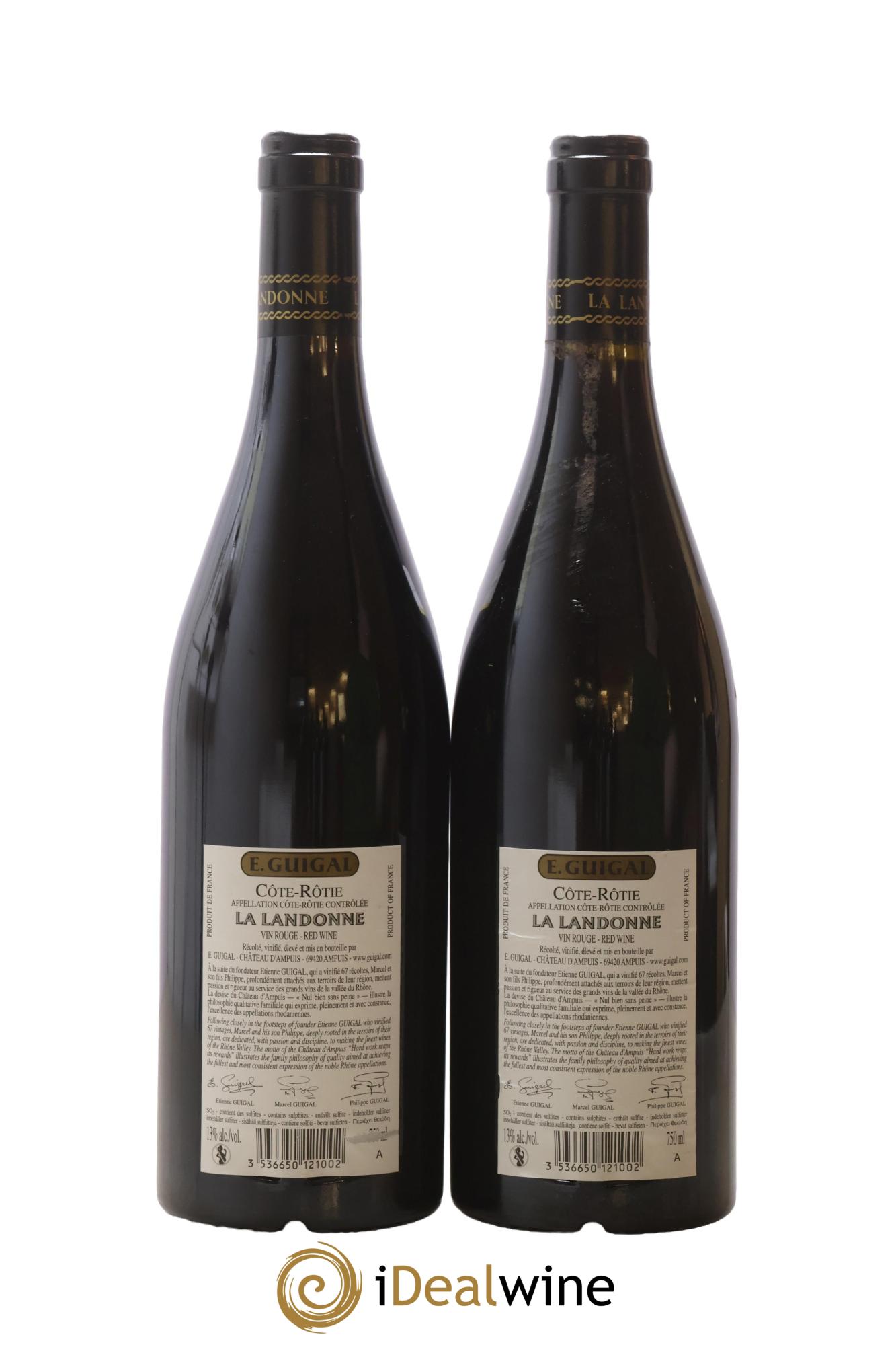 Côte-Rôtie La Landonne Guigal  2008 - Lot of 2 bottles - 1