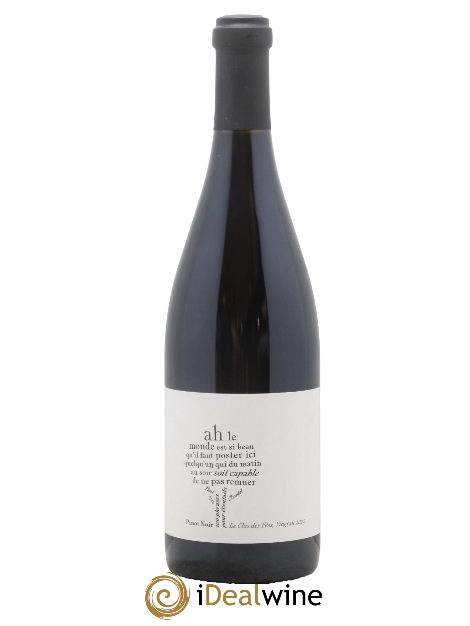 Côtes Catalanes Clos des Fées 100 Phrases pour éventails Hervé Bizeul 2022 - Lot de 1 bouteille - 0