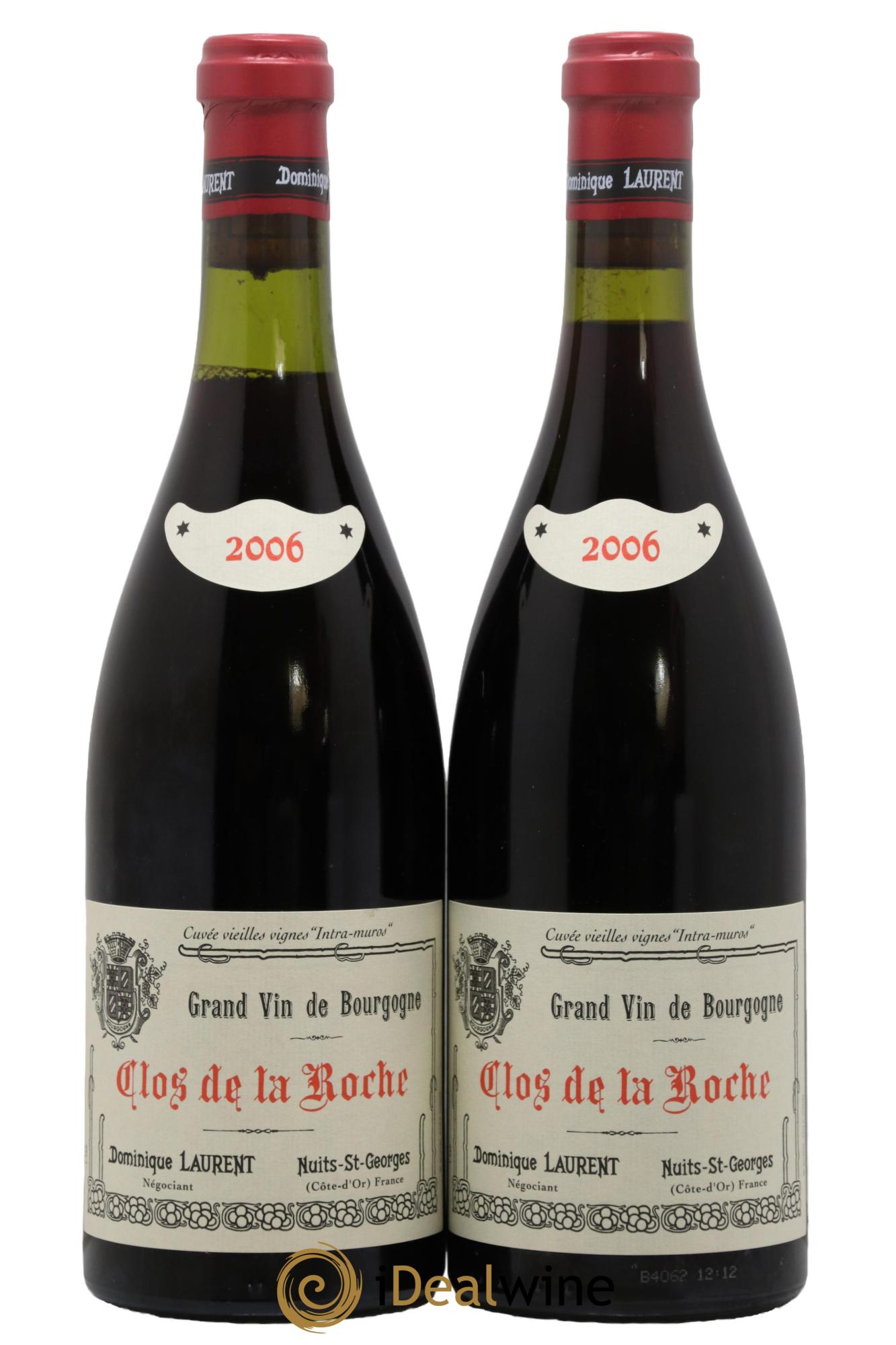Clos de la Roche Grand Cru Vieilles vignes Intra-muros Dominique Laurent 2006 - Lot de 2 bouteilles - 0