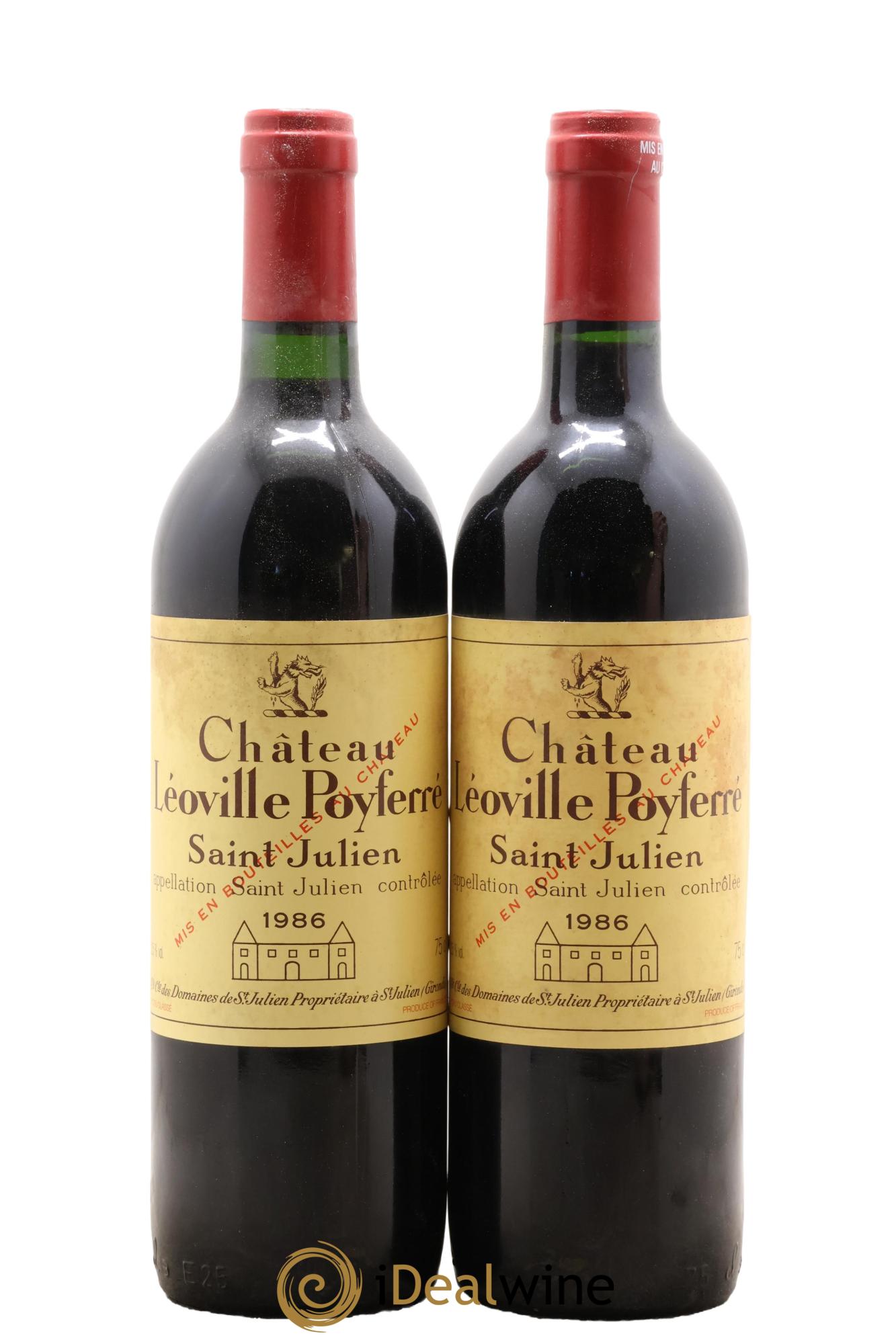 Château Léoville Poyferré 2ème Grand Cru Classé 1986 - Lot de 2 bouteilles - 0