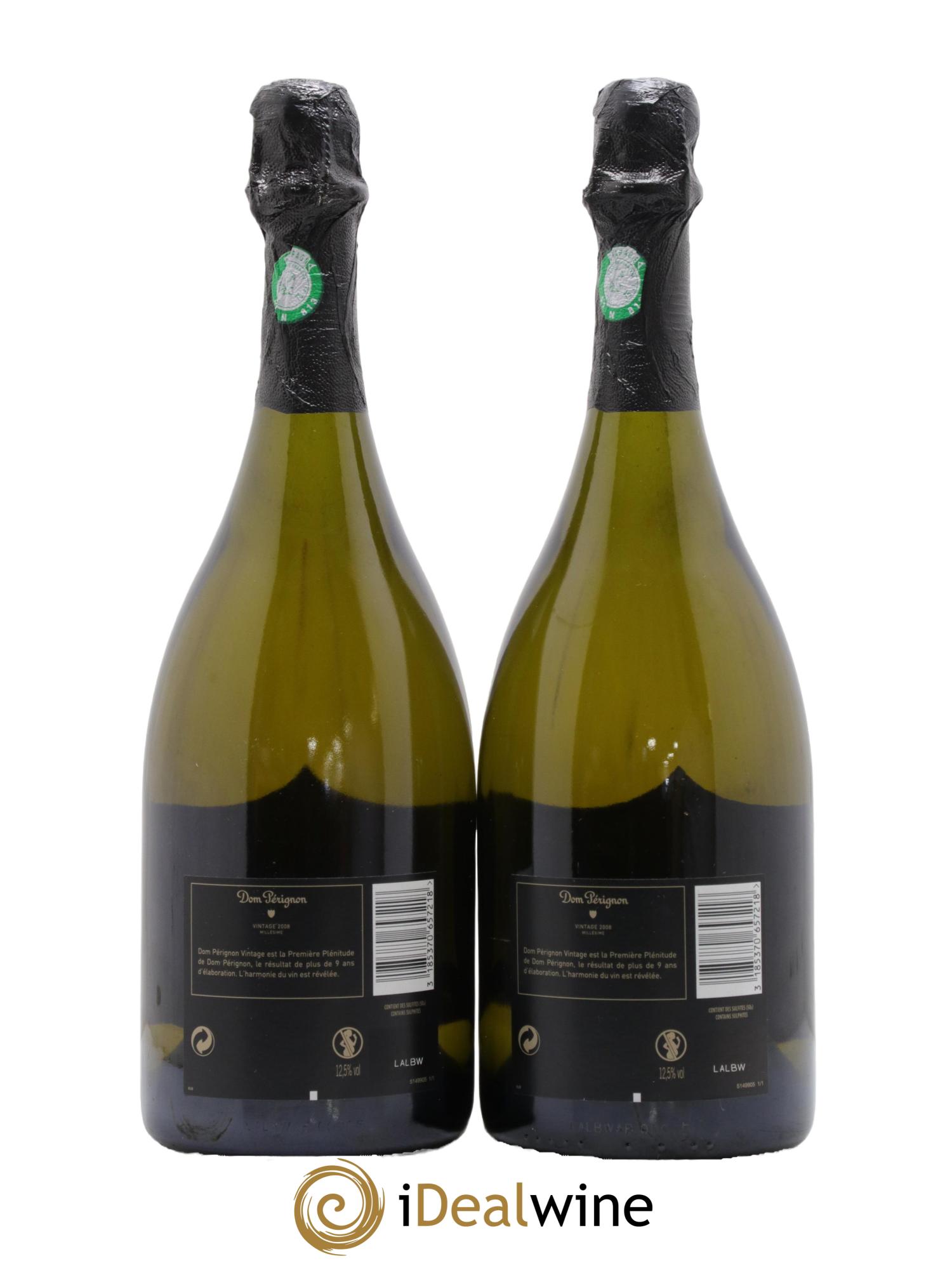 Brut Dom Pérignon 2008 - Lot of 2 bottles - 1