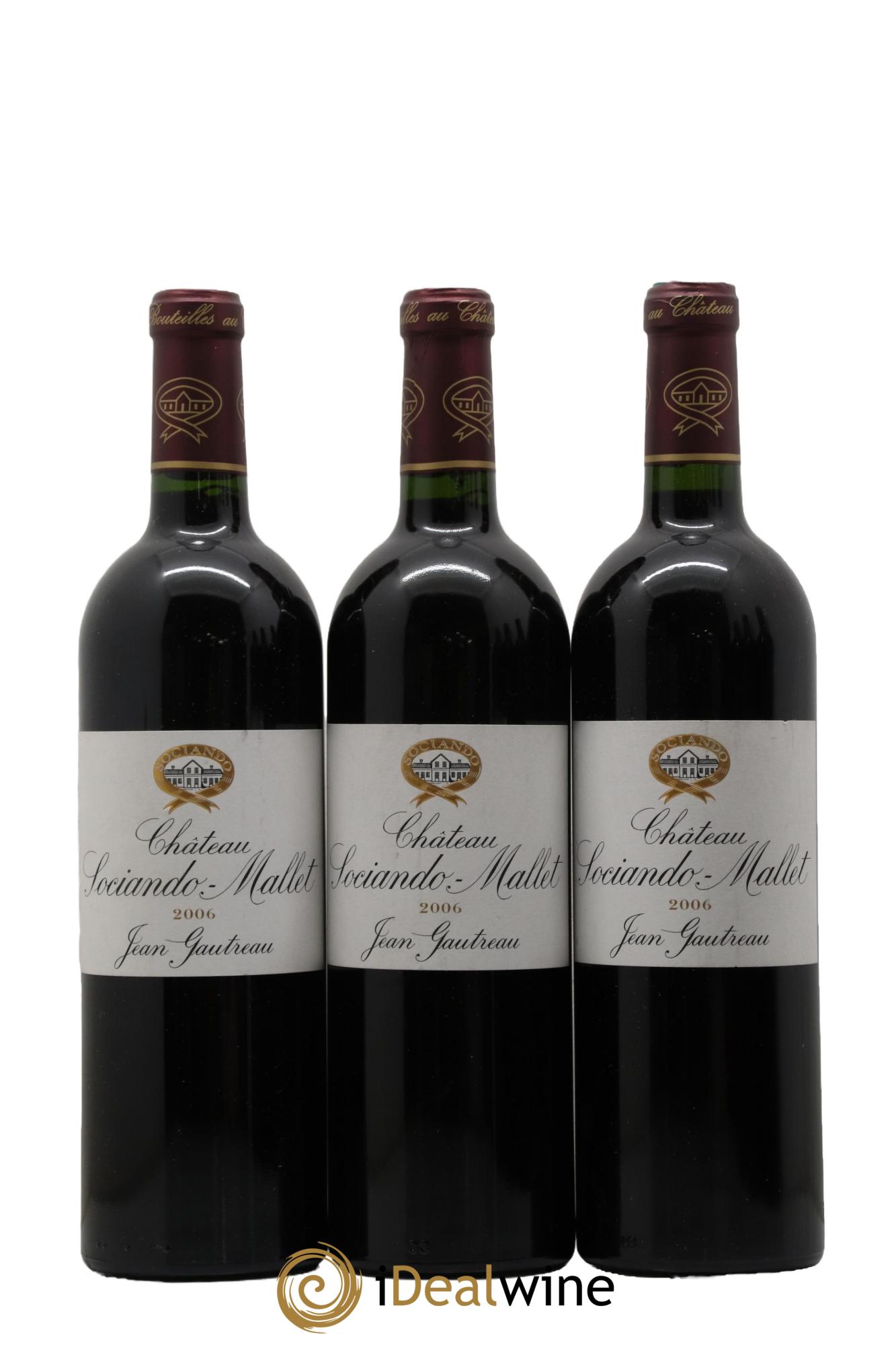 Château Sociando Mallet 2006 - Posten von 3 Flaschen - 0