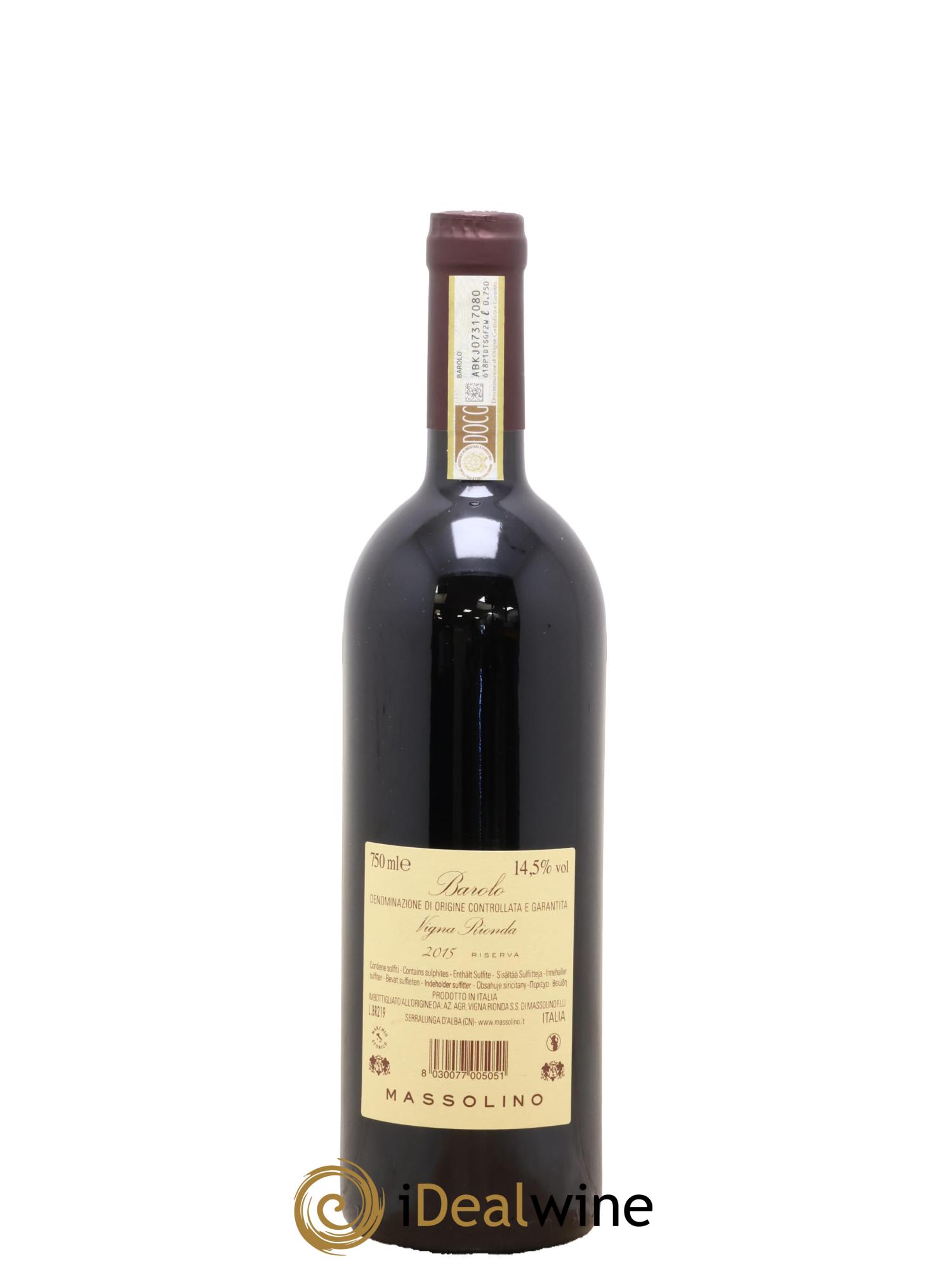 Barolo DOCG Riserva Vigna Rionda Massolino 2015 - Lot of 1 bottle - 1