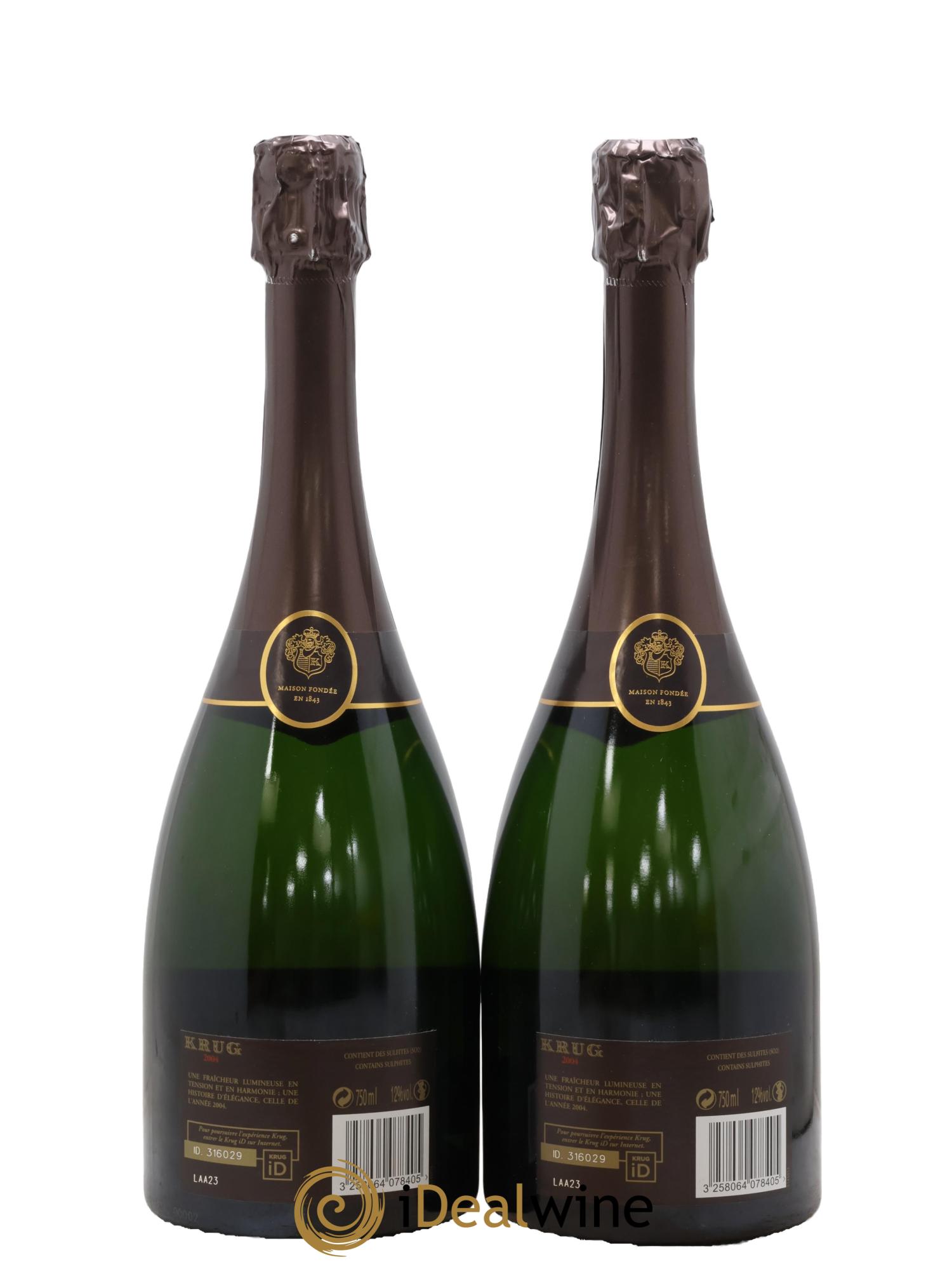 Vintage Krug 2004 - Lot de 2 bouteilles - 1