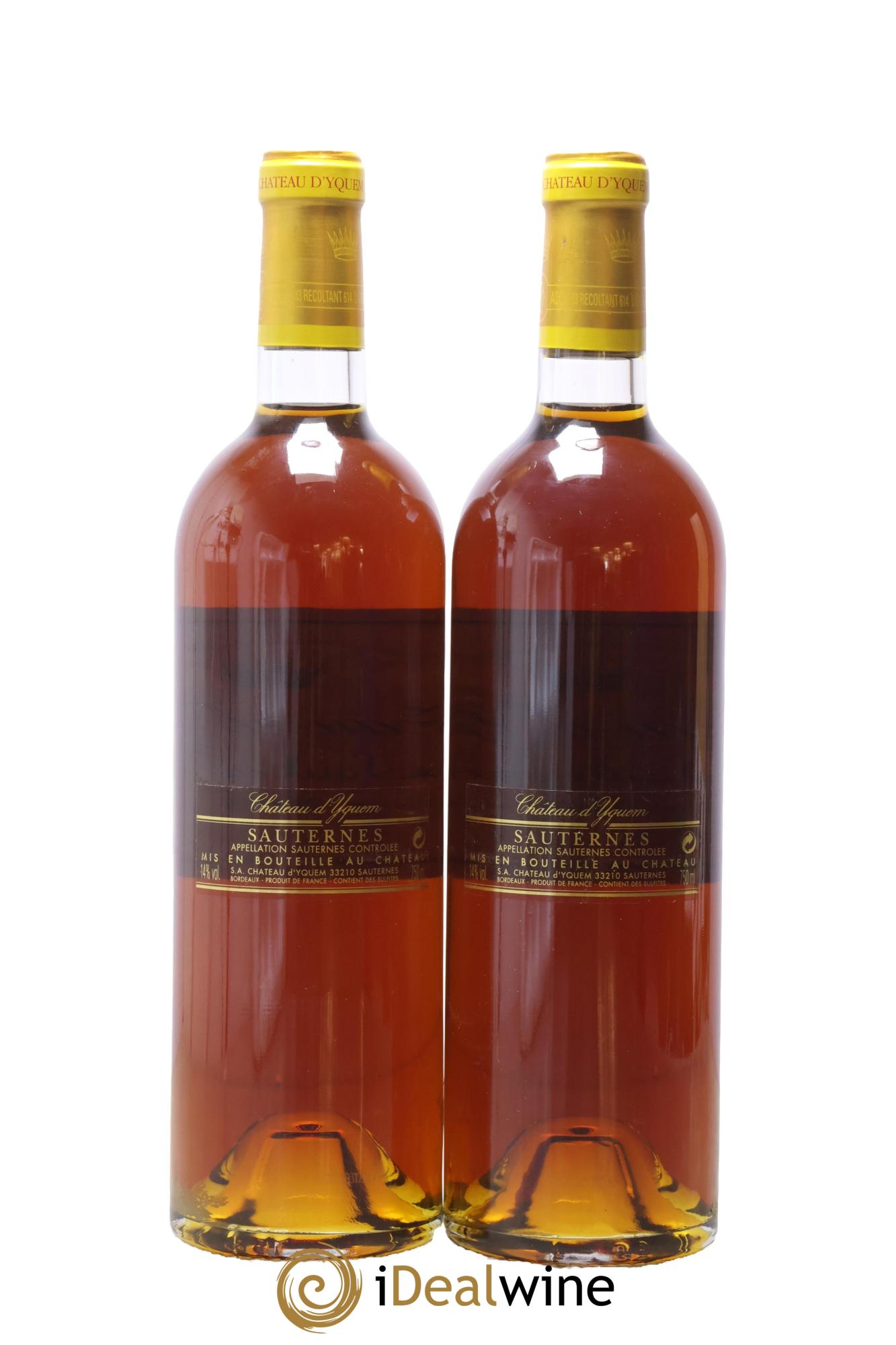 Château d' Yquem 1er Cru Classé Supérieur 2003 - Lot of 2 bottles - 1
