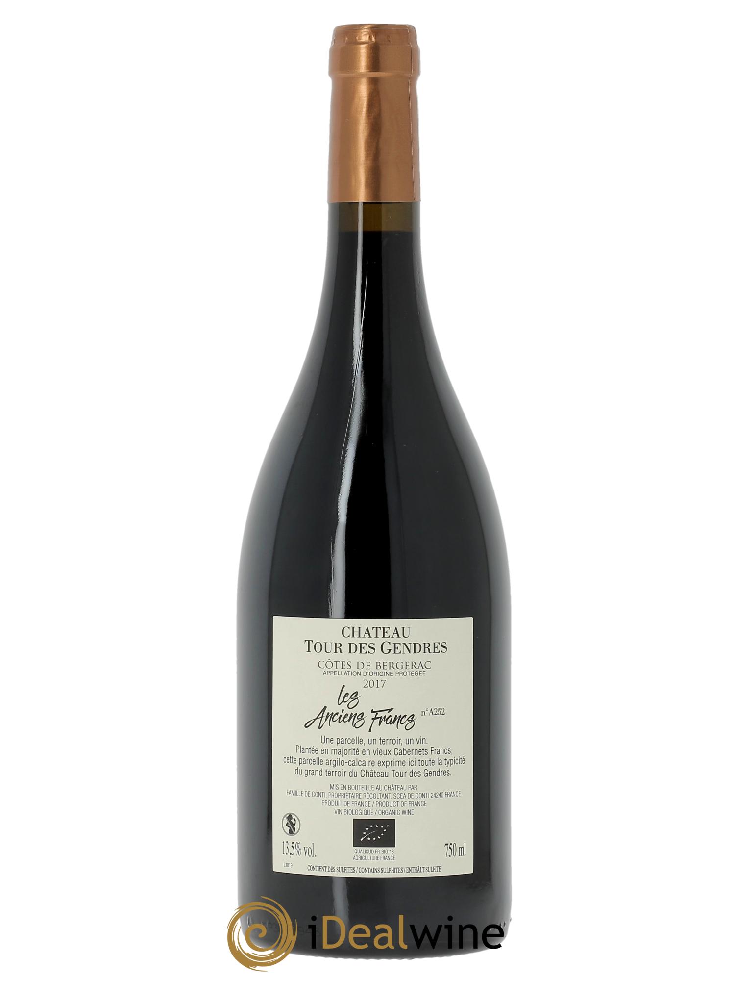 Bergerac Château Tour des Gendres Les Anciens Francs Famille de Conti  2017 - Lot of 1 bottle - 1