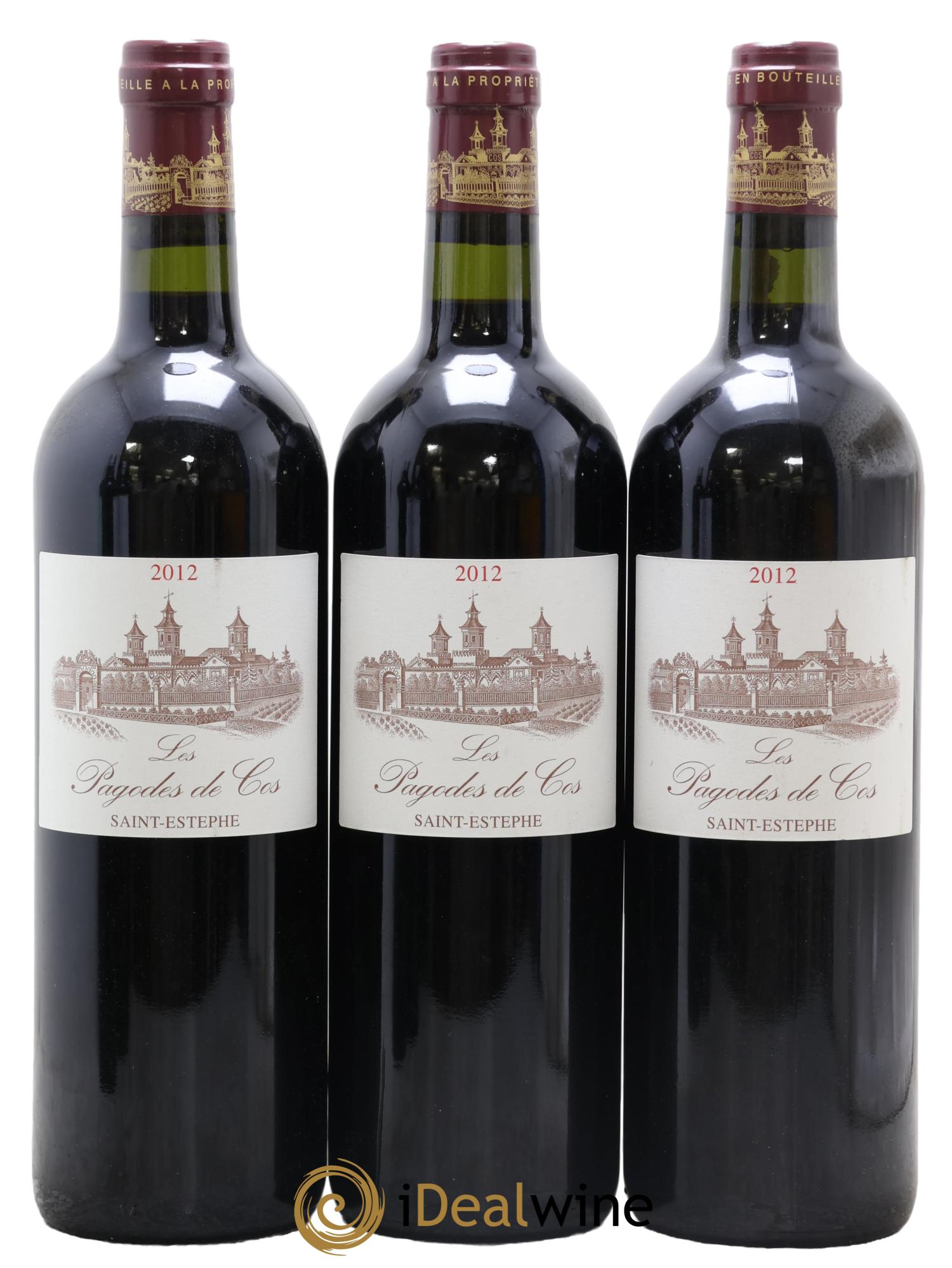Les Pagodes de Cos Second Vin 2012 - Posten von 3 Flaschen - 0