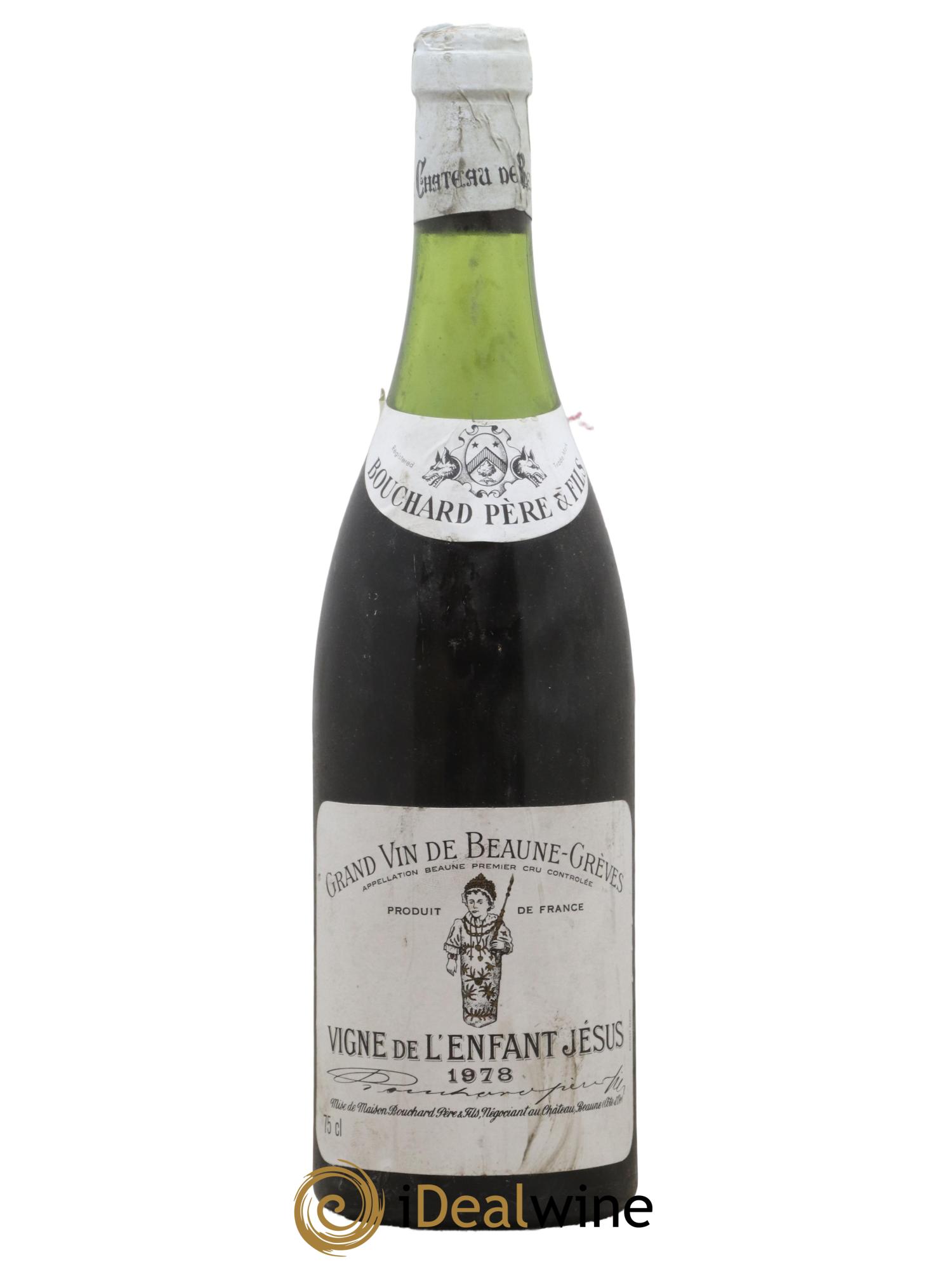 Beaune 1er Cru Grèves - Vigne de l'Enfant Jésus Bouchard Père & Fils 1978 - Lot de 1 bouteille - 0