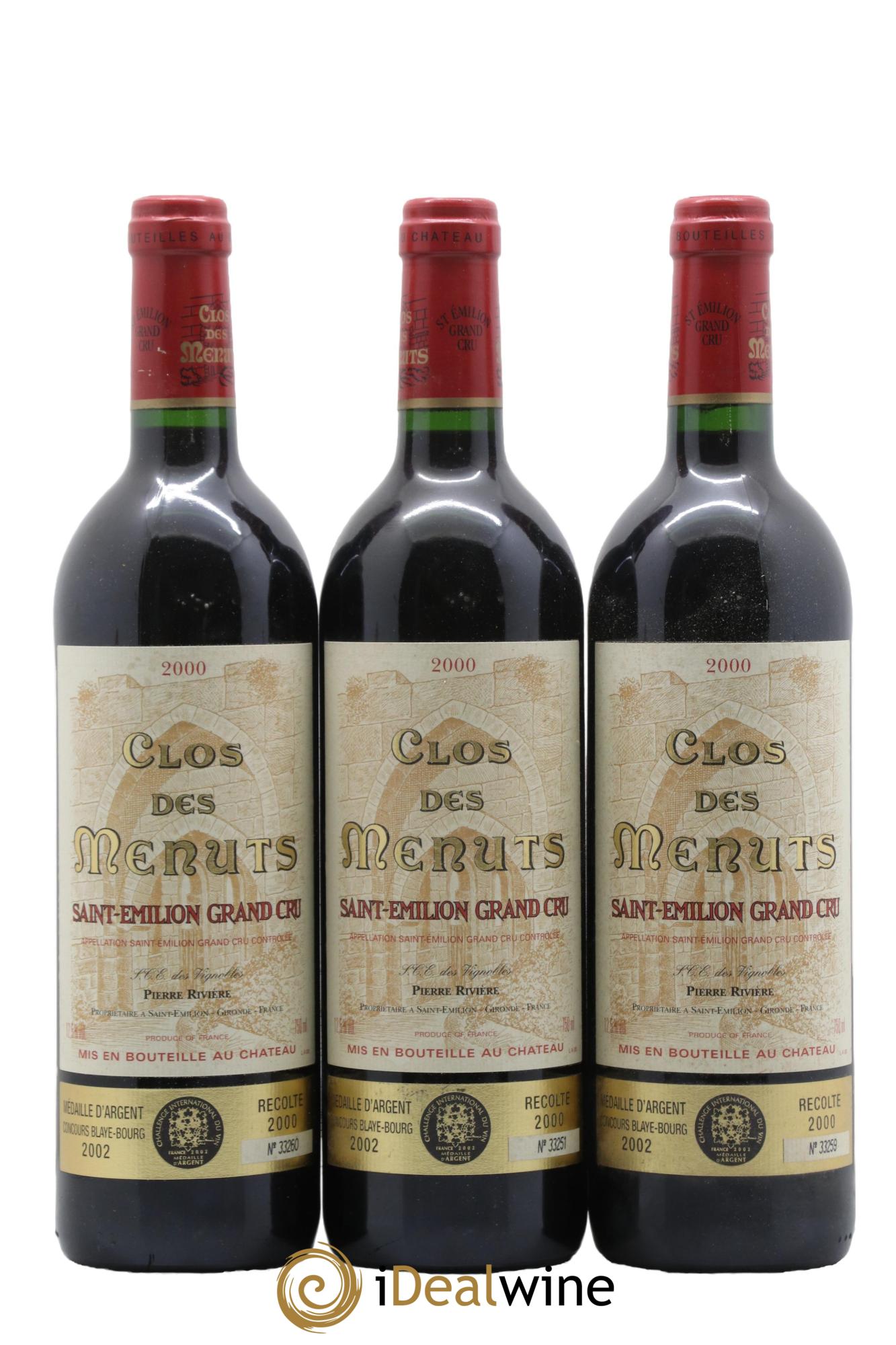 Saint-Émilion Grand Cru Clos des Menuts 2000 - Lotto di 12 bottiglie - 4