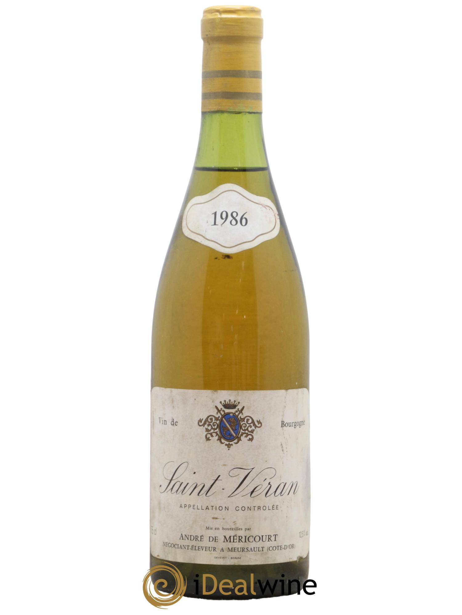 Saint-Véran Domaine Andre Mericourt 1986 - Lot de 1 bouteille - 0