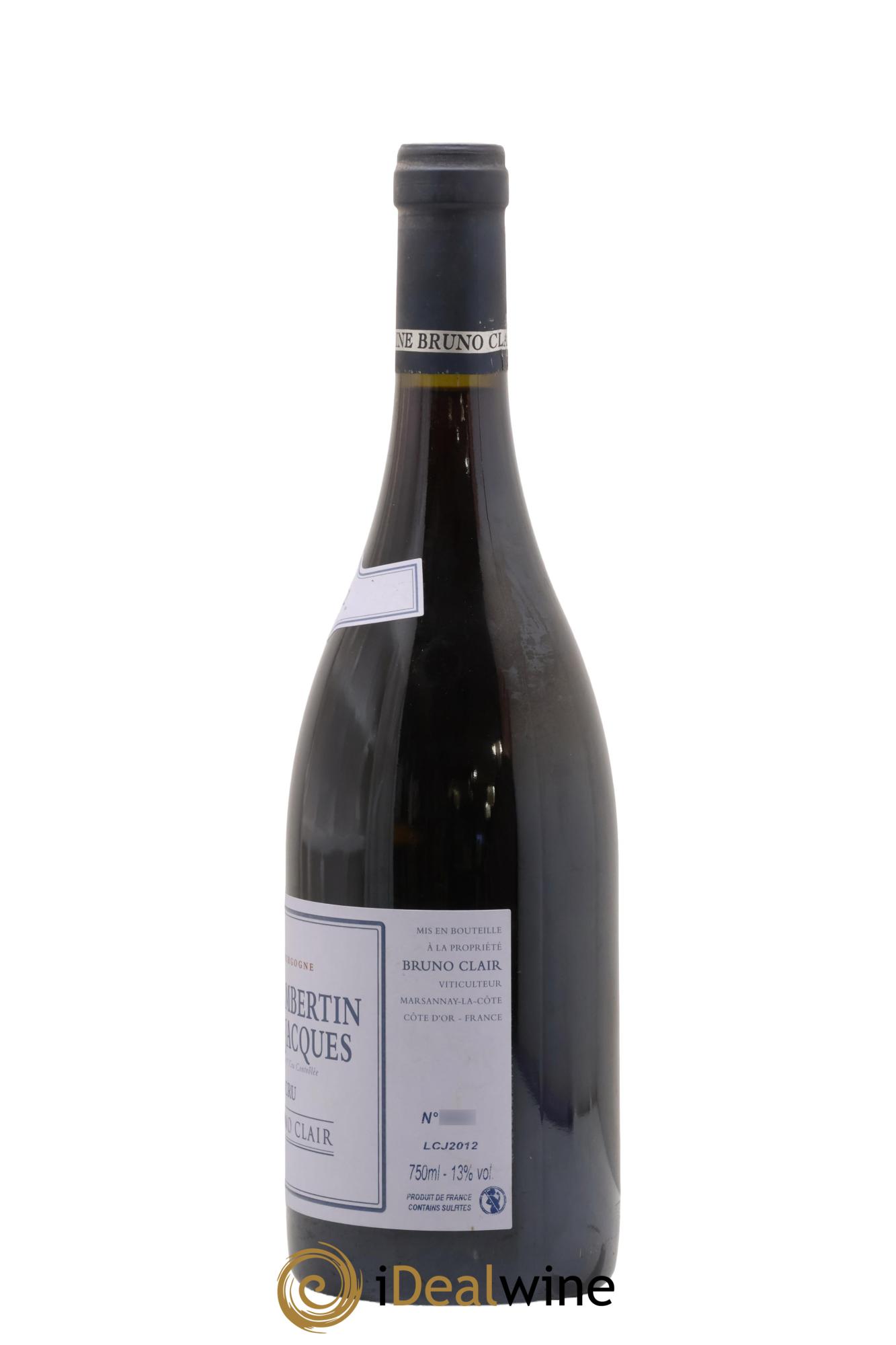 Gevrey-Chambertin 1er Cru Clos Saint-Jacques Bruno Clair (Domaine) 2012 - Lot of 1 bottle - 1