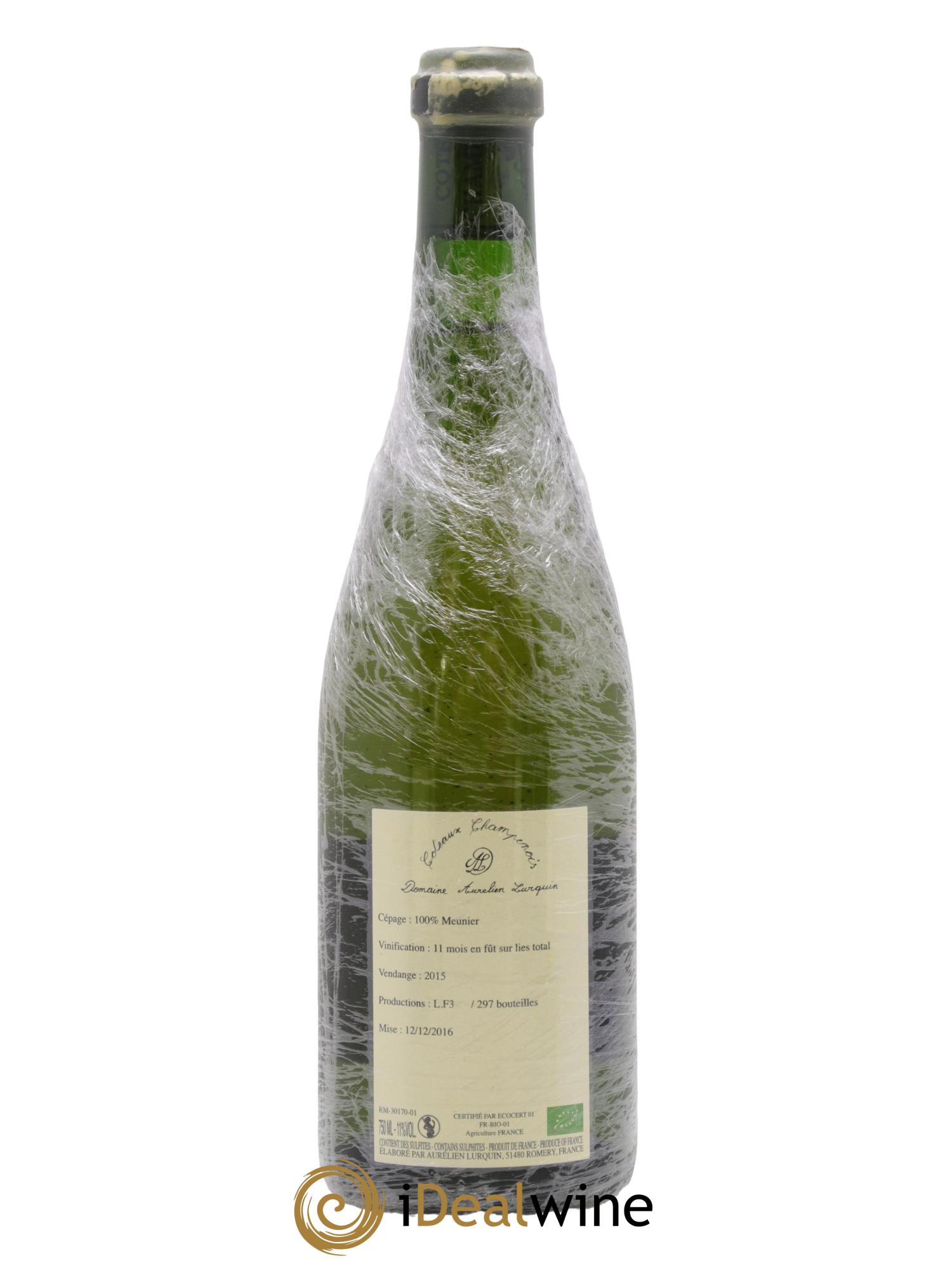 Coteaux Champenois Les Crayères du Levant Blanc de Noirs Aurélien Lurquin 2015 - Lot de 1 bouteille - 1