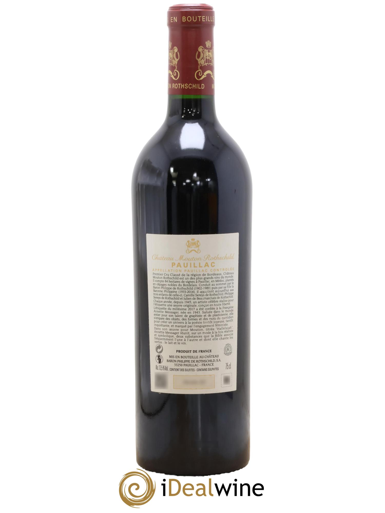 Château Mouton Rothschild 1er Grand Cru Classé 2017 - Lot of 1 bottle - 1