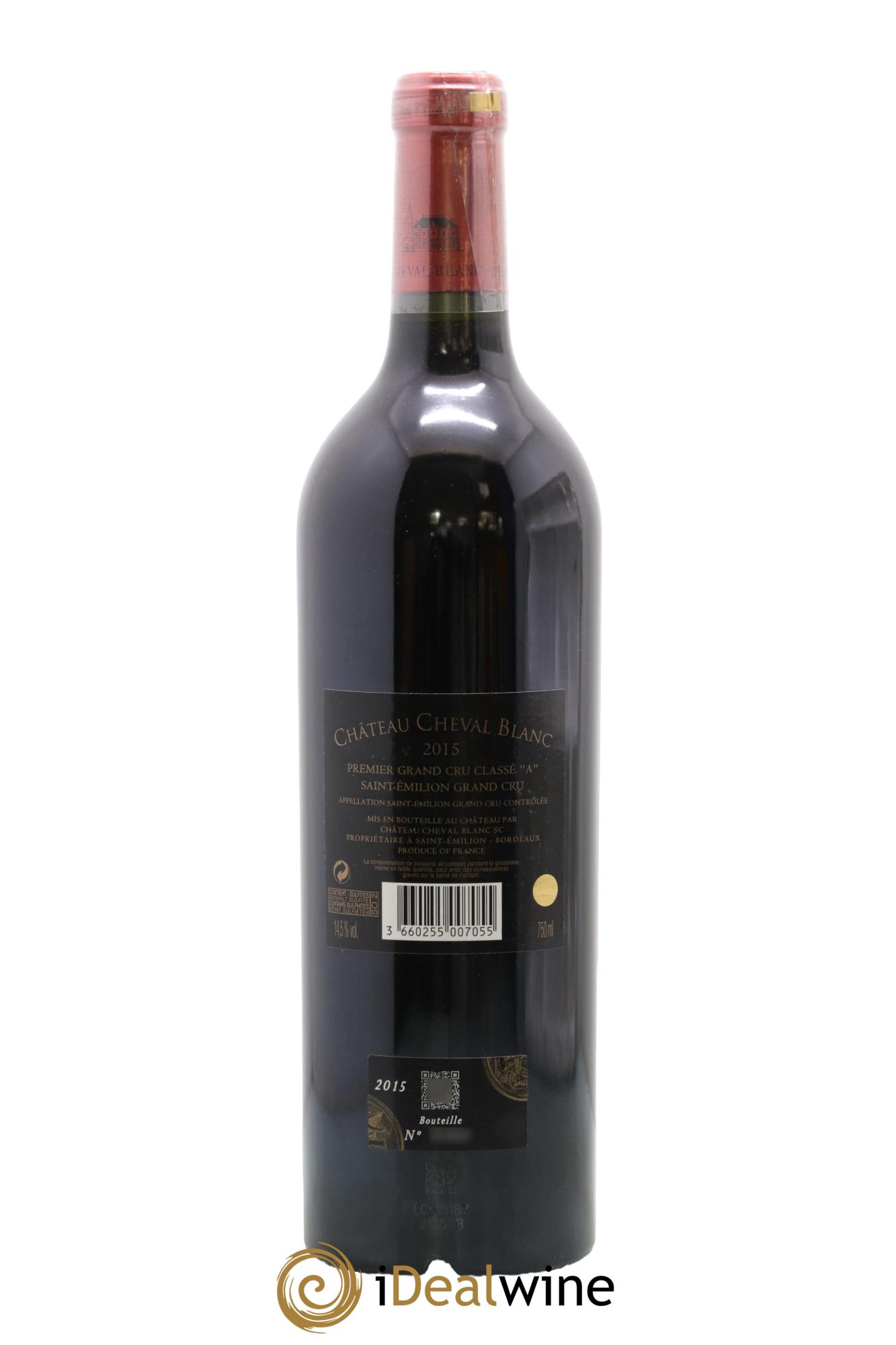 Château Cheval Blanc 1er Grand Cru Classé A 2015 - Lot de 1 bouteille - 1