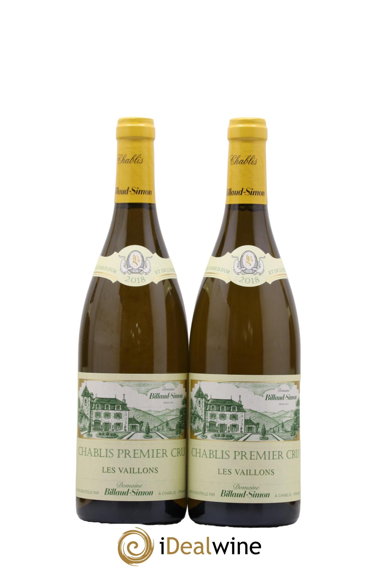 Chablis 1er Cru Les Vaillons Billaud-Simon (Domaine) 2018 - Lot de 2 bouteilles - 0