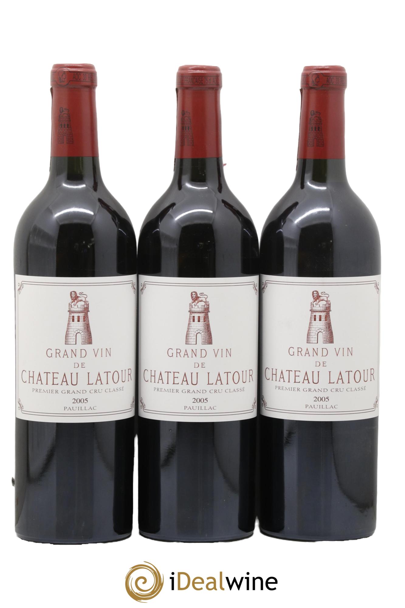 Château Latour 1er Grand Cru Classé 2005 - Lot de 3 bouteilles - 0