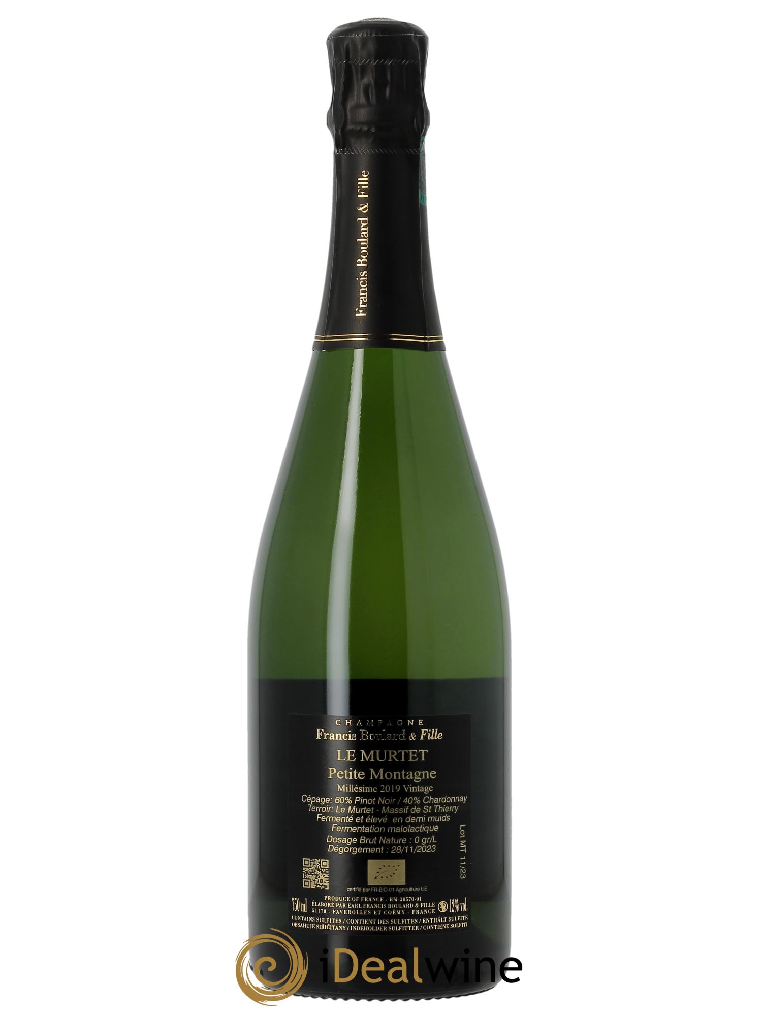 Le Murtet La Petite Montagne Brut Nature Francis Boulard 2019 - Lot de 1 bouteille - 1