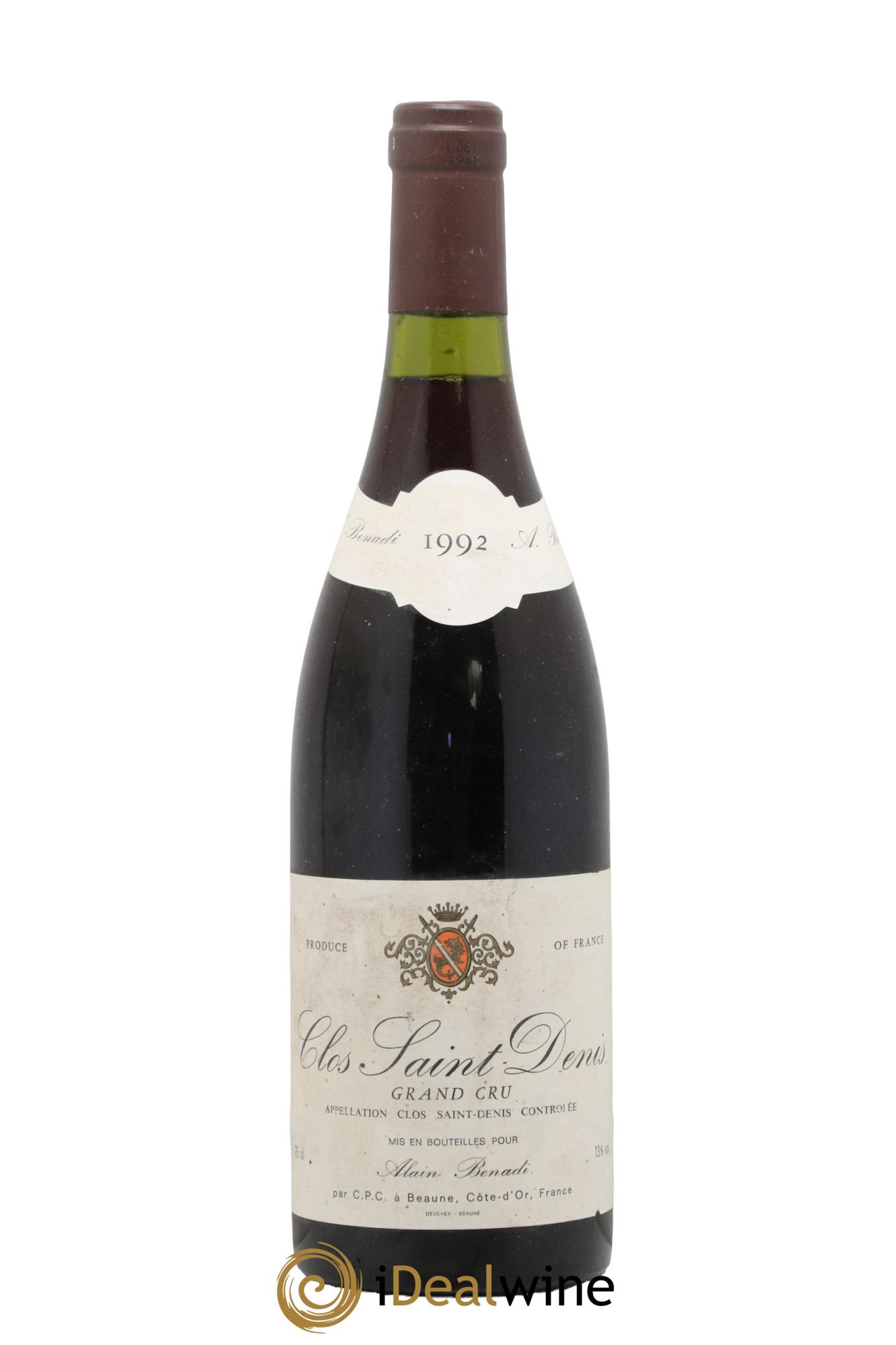 Clos Saint-Denis Grand Cru Benadi 1992 - Lot de 1 bouteille - 0