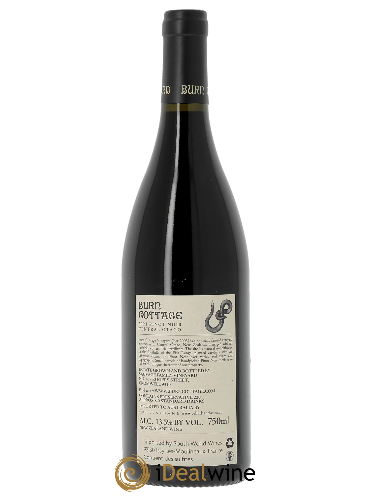 Central Otago Burn Cottage Vineyard Pinot Noir  2021 - Lot of 1 bottle - 2