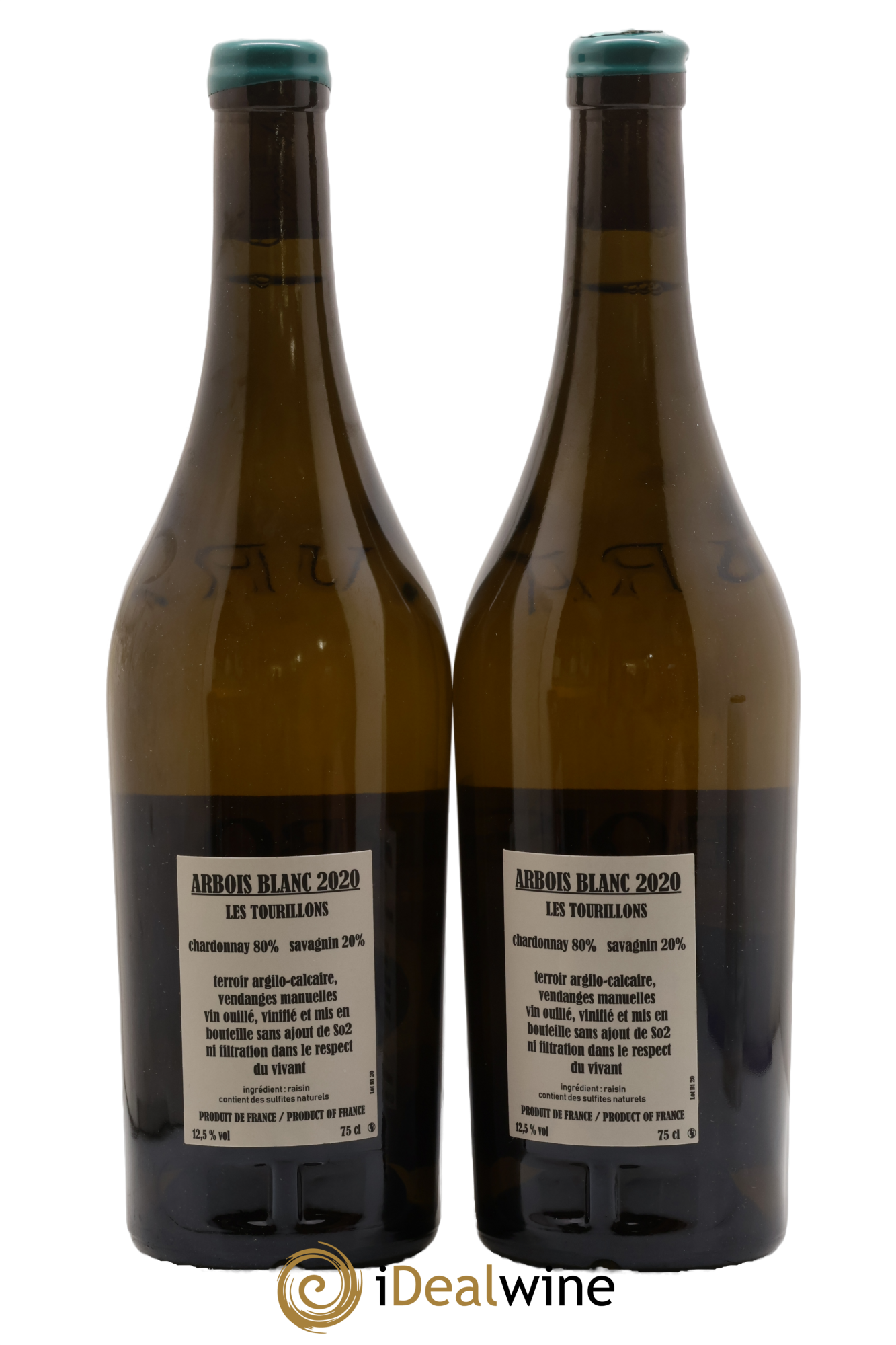 Arbois Chardonnay Savagnin Les Tourillons Adeline Houillon & Renaud Bruyère 2020 - Lot de 2 bouteilles - 1