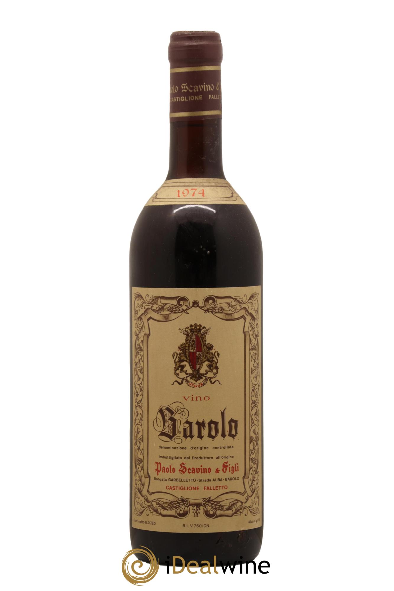 Barolo Paolo Scavino 1974 - Lot de 1 bouteille - 0