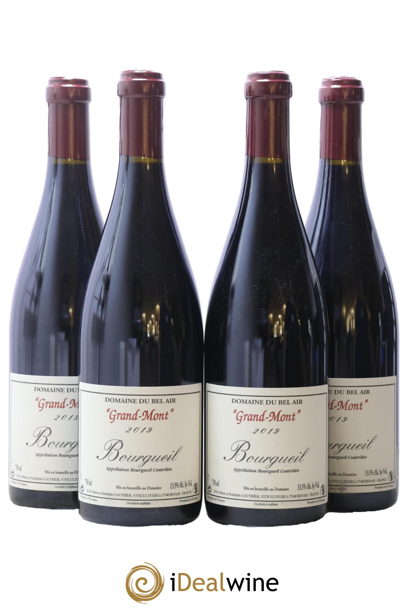Bourgueil Grand Mont Domaine du Bel Air 2019 - Lotto di 4 bottiglie - 0