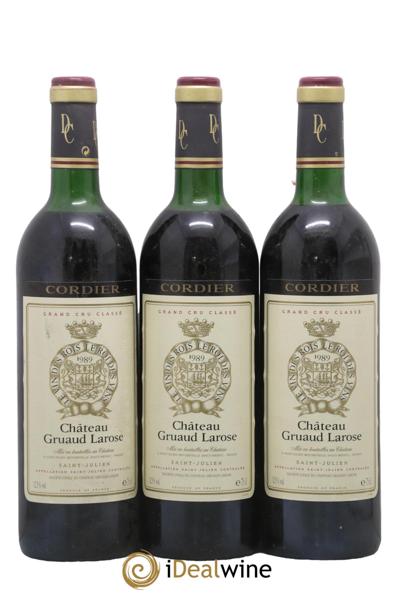 Château Gruaud Larose 2ème Grand Cru Classé 1989 - Lot of 3 bottles - 0