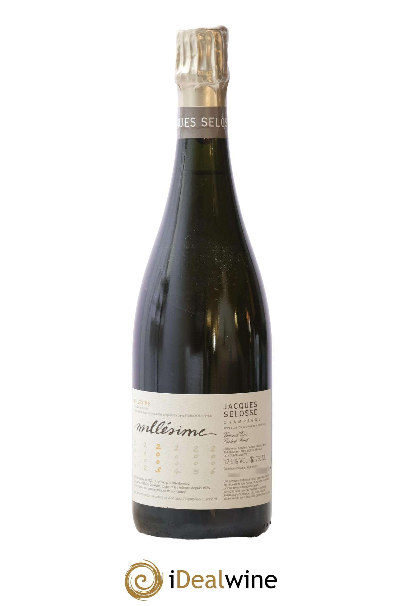 Grand Cru Blanc de Blancs Brut Jacques Selosse 2003 - Lot of 1 bottle - 0