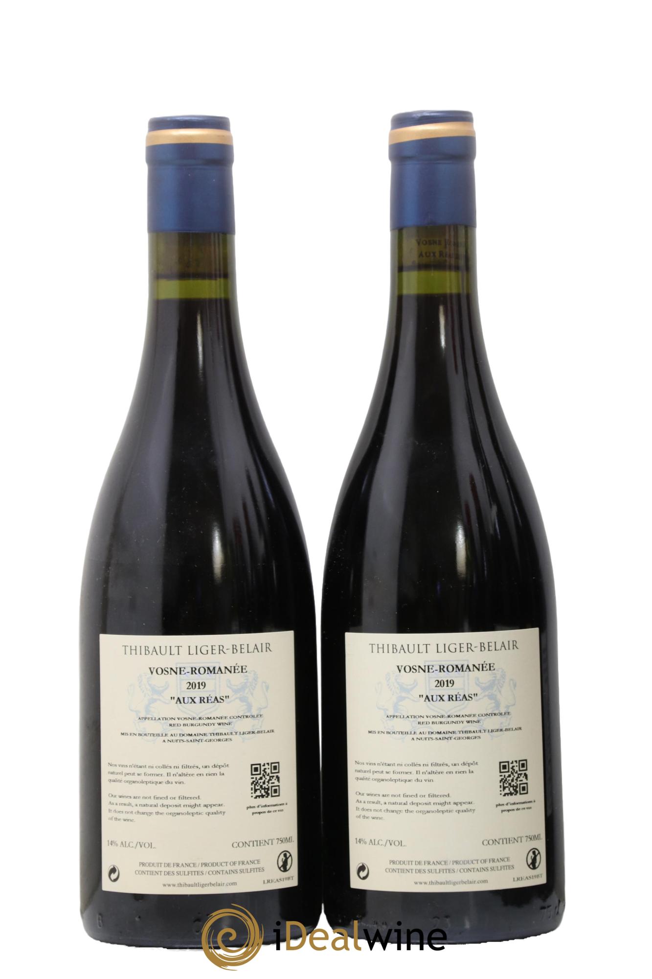 Vosne-Romanée Aux Réas Thibault Liger-Belair 2019 - Lot de 2 bouteilles - 1